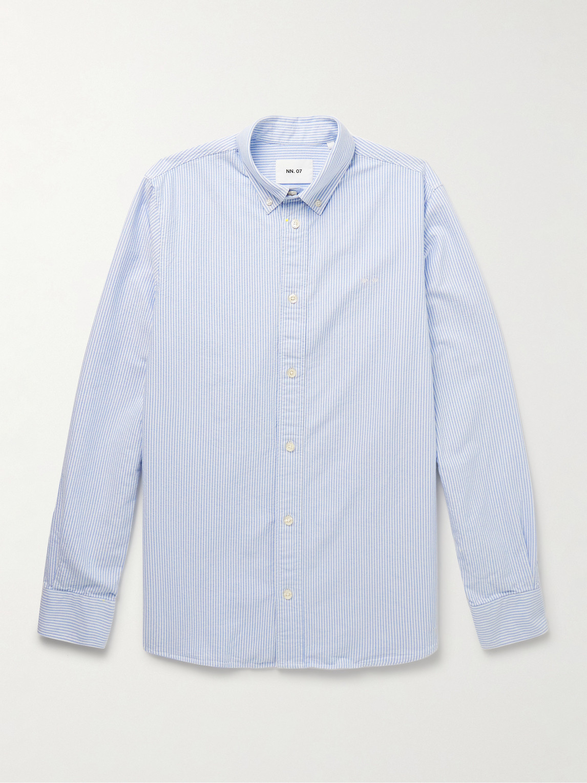 NN07 Colby 5910 Button-Down Collar Logo-Embroidered triped Organic Cotton hirt - Men