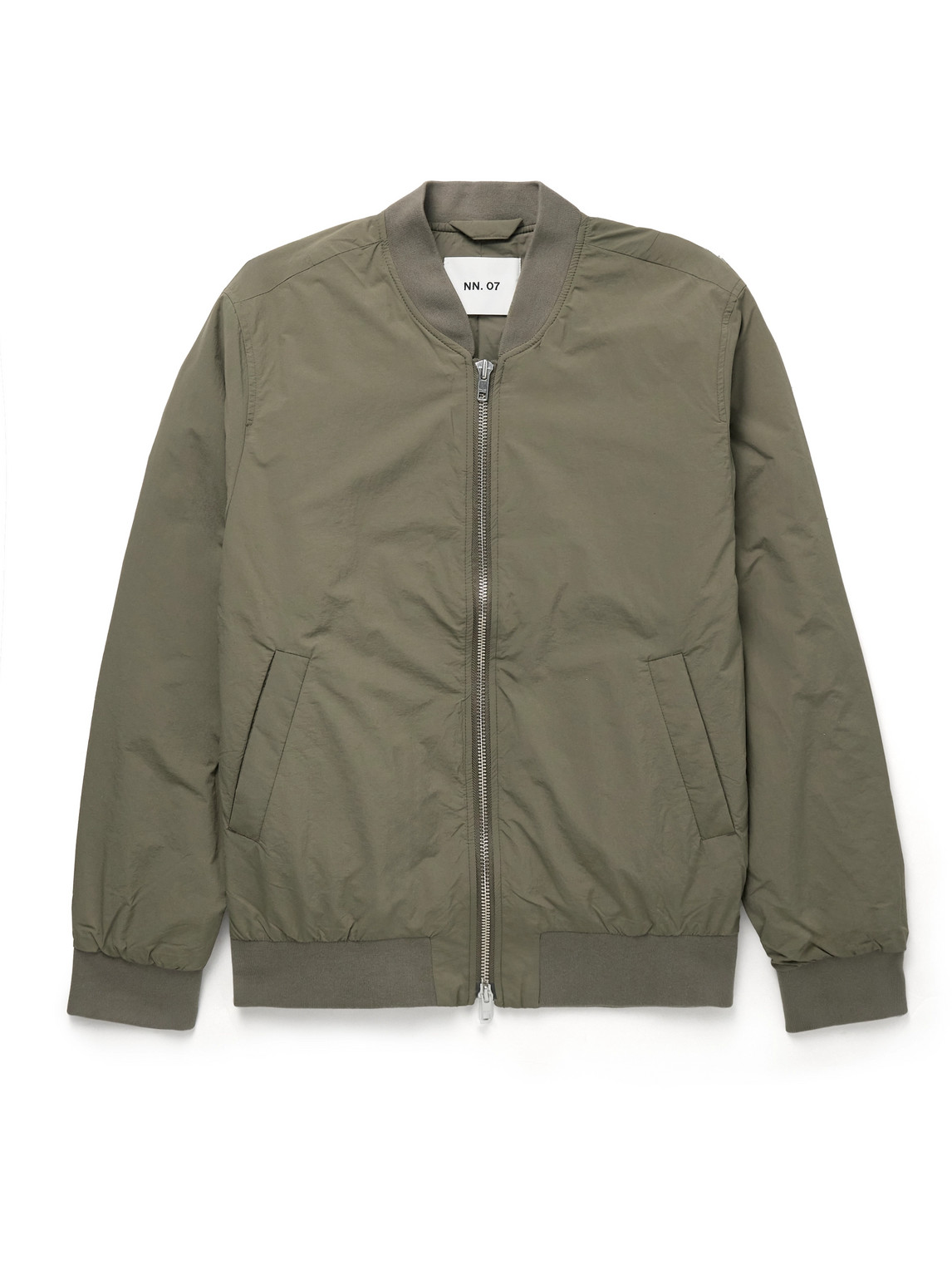 Nn07 Dixon 8280 Recycled-shell Bomber Jacket In Green