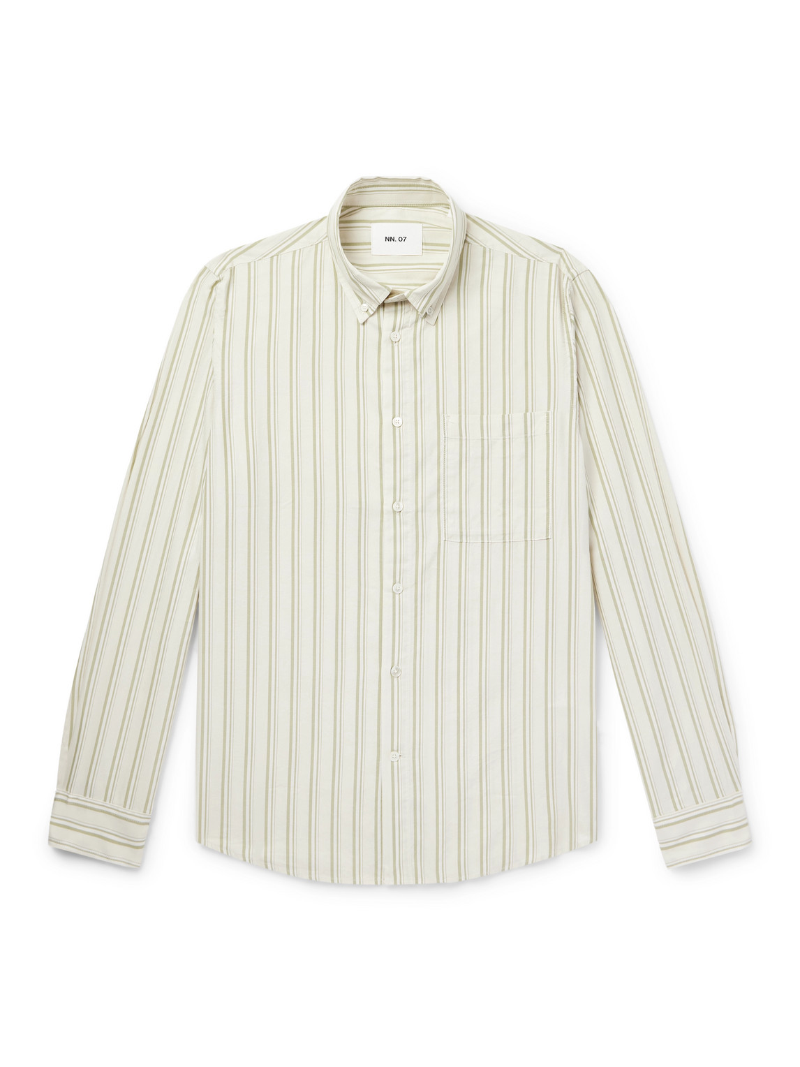 Arne 5655 Button-Down Collar Striped Organic Cotton and TENCEL™ Modal-Blend Twill Shirt