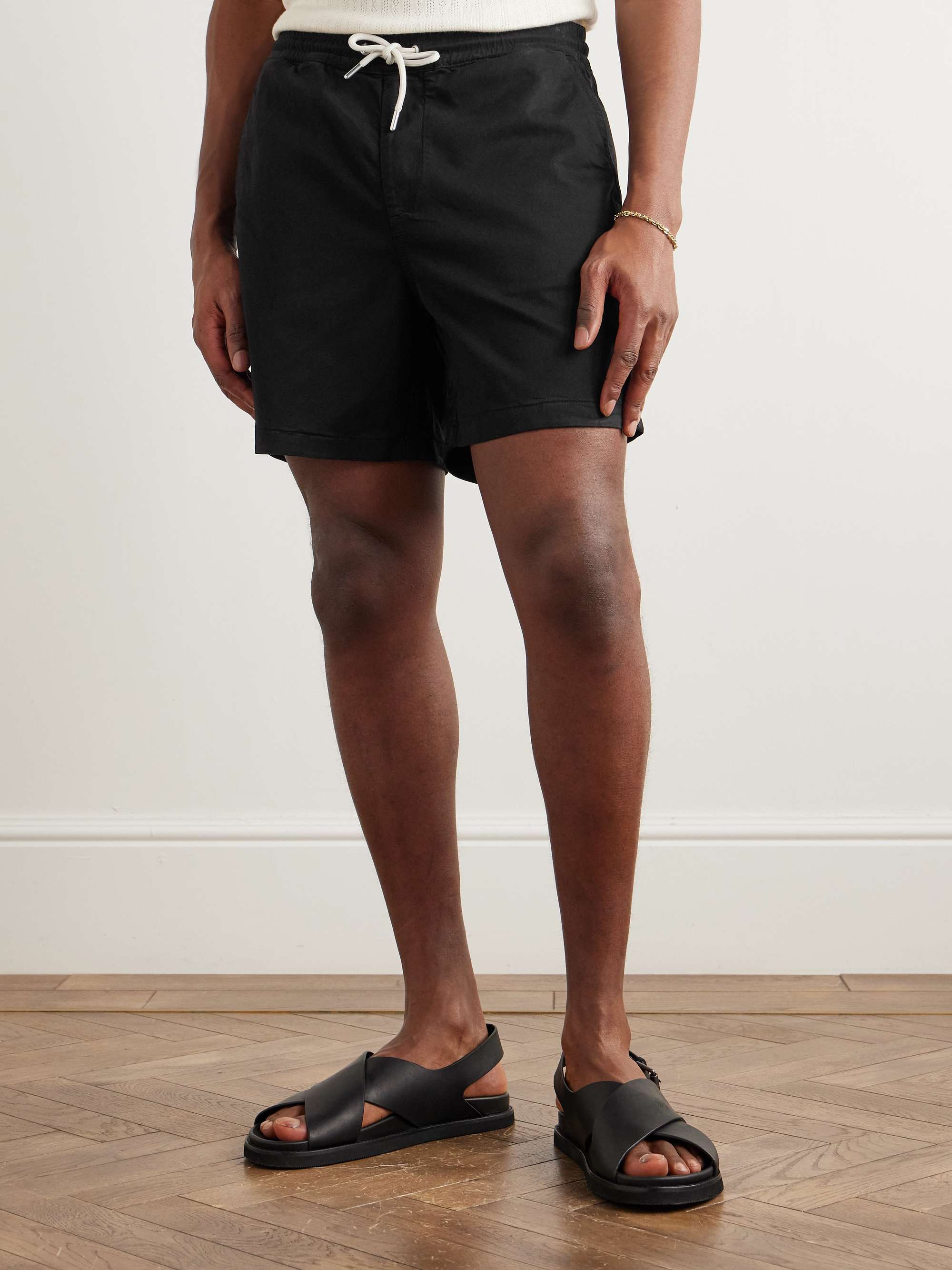 NN07 Gregor Straight-Leg TENCEL™ Lyocell and LENZING™ ECOVERO™-Blend Twill Drawstring Shorts