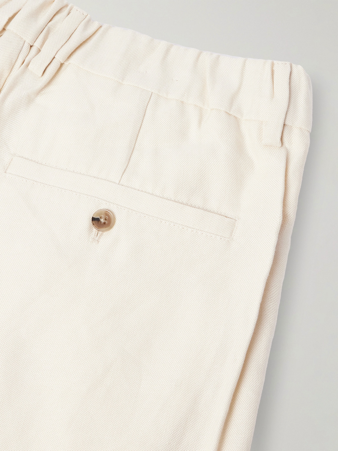 Nn07 Kay 1808 Straight-leg Lenzing™ Ecovero™ And Linen-blend Trousers In Neutrals