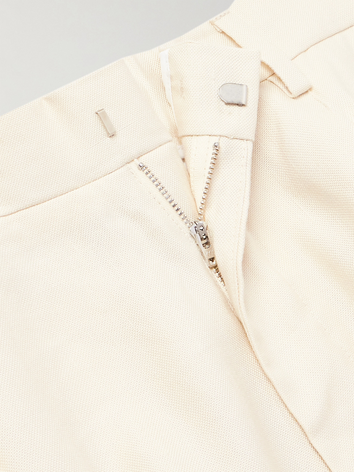Nn07 Kay 1808 Straight-leg Lenzing™ Ecovero™ And Linen-blend Trousers In Neutrals
