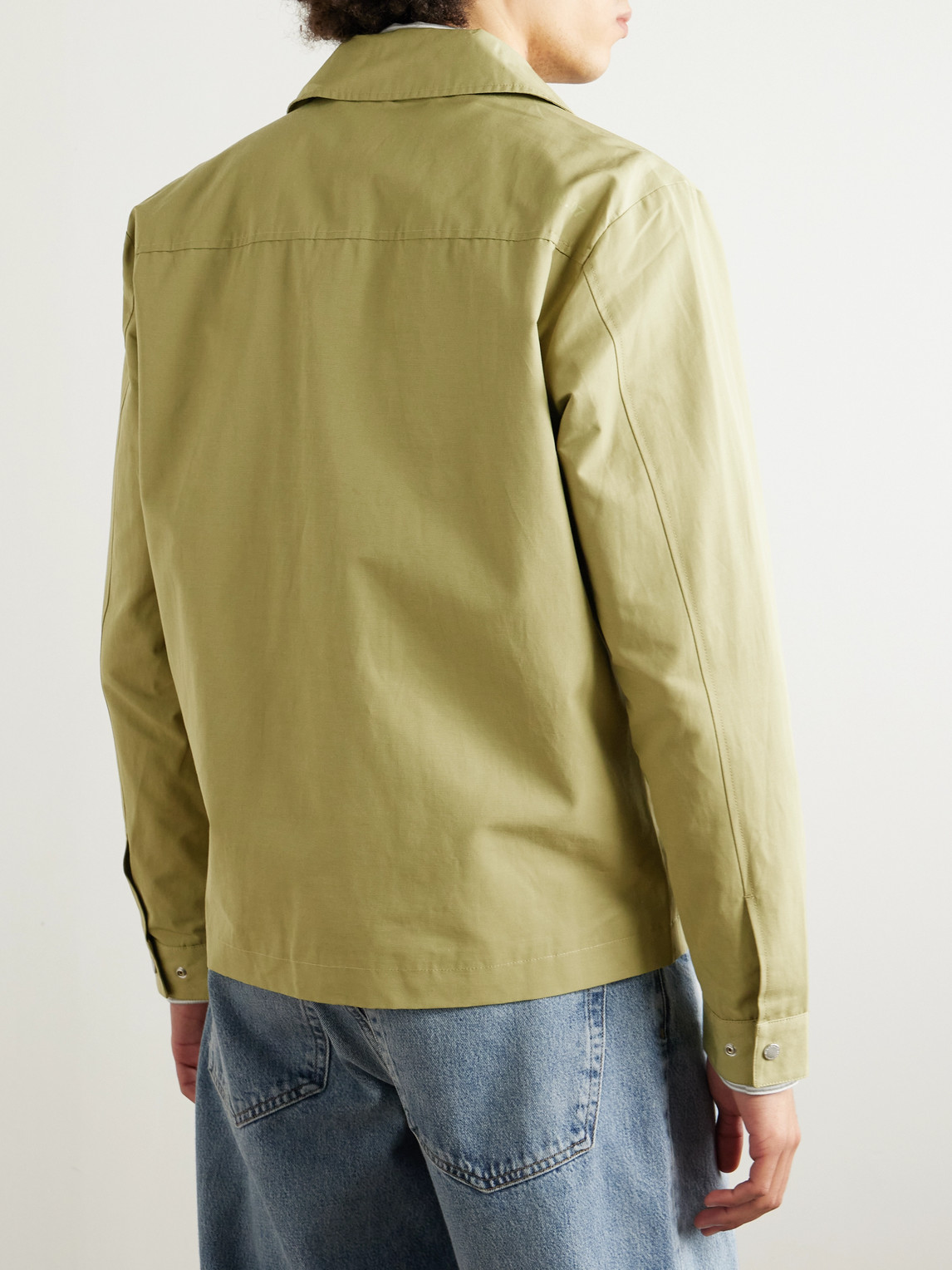 Shop Nn07 Gael Organic Cotton-blend Jacket In Green