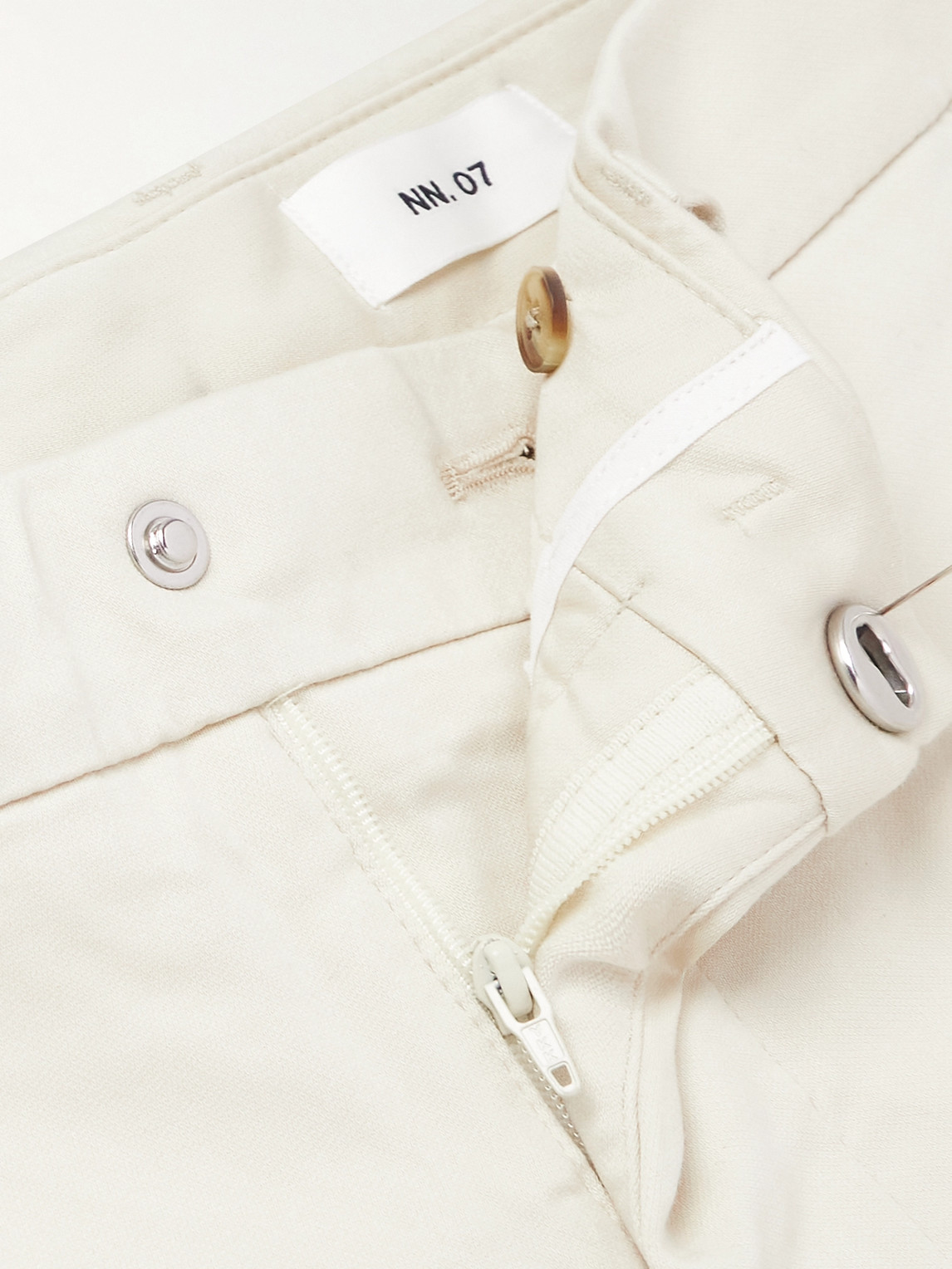 Nn07 Theo Tapered Stretch Organic Cotton-twill Chinos In Neutrals