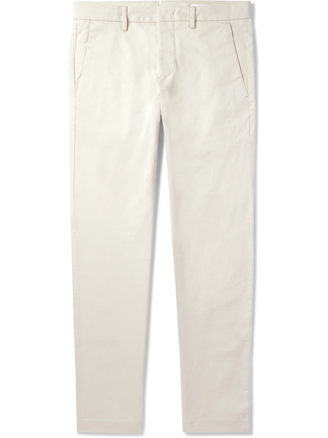 Nn07 Theo Tapered Stretch Organic Cotton-twill Chinos In Neutrals