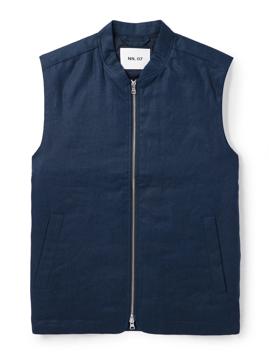 Nn07 Cafu 1454 Padded Linen Gilet In Blue