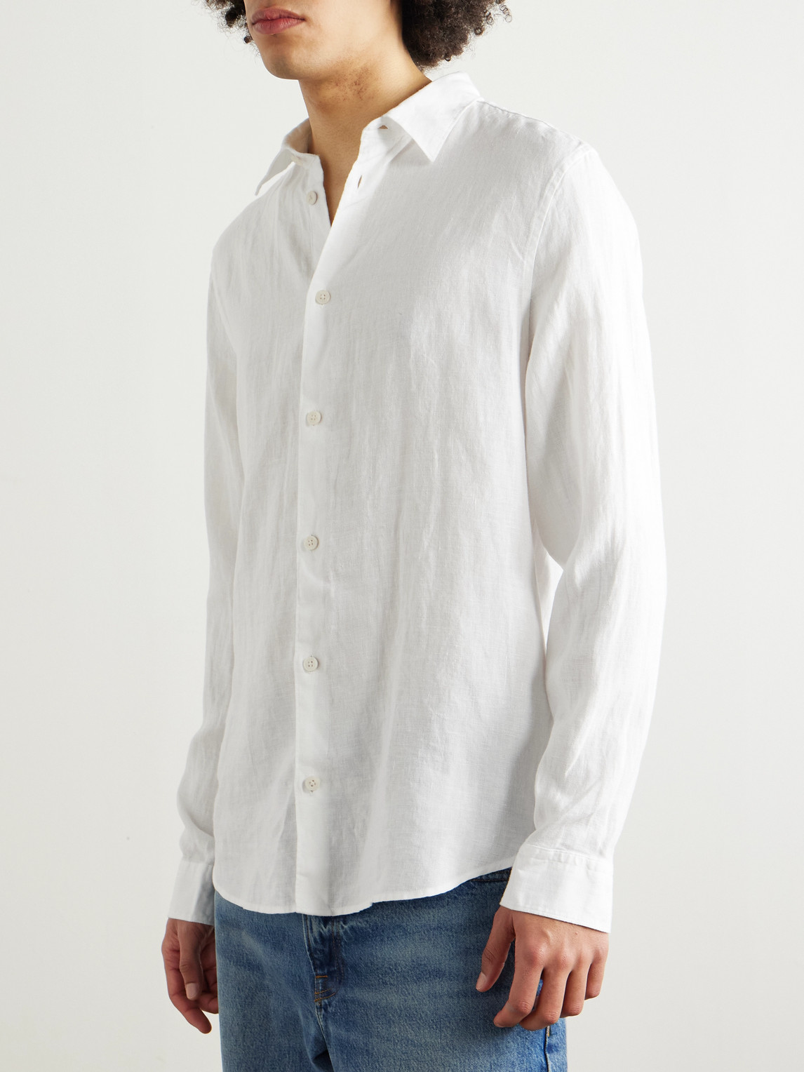 Nn07 Enzo 5708 Linen Shirt In White