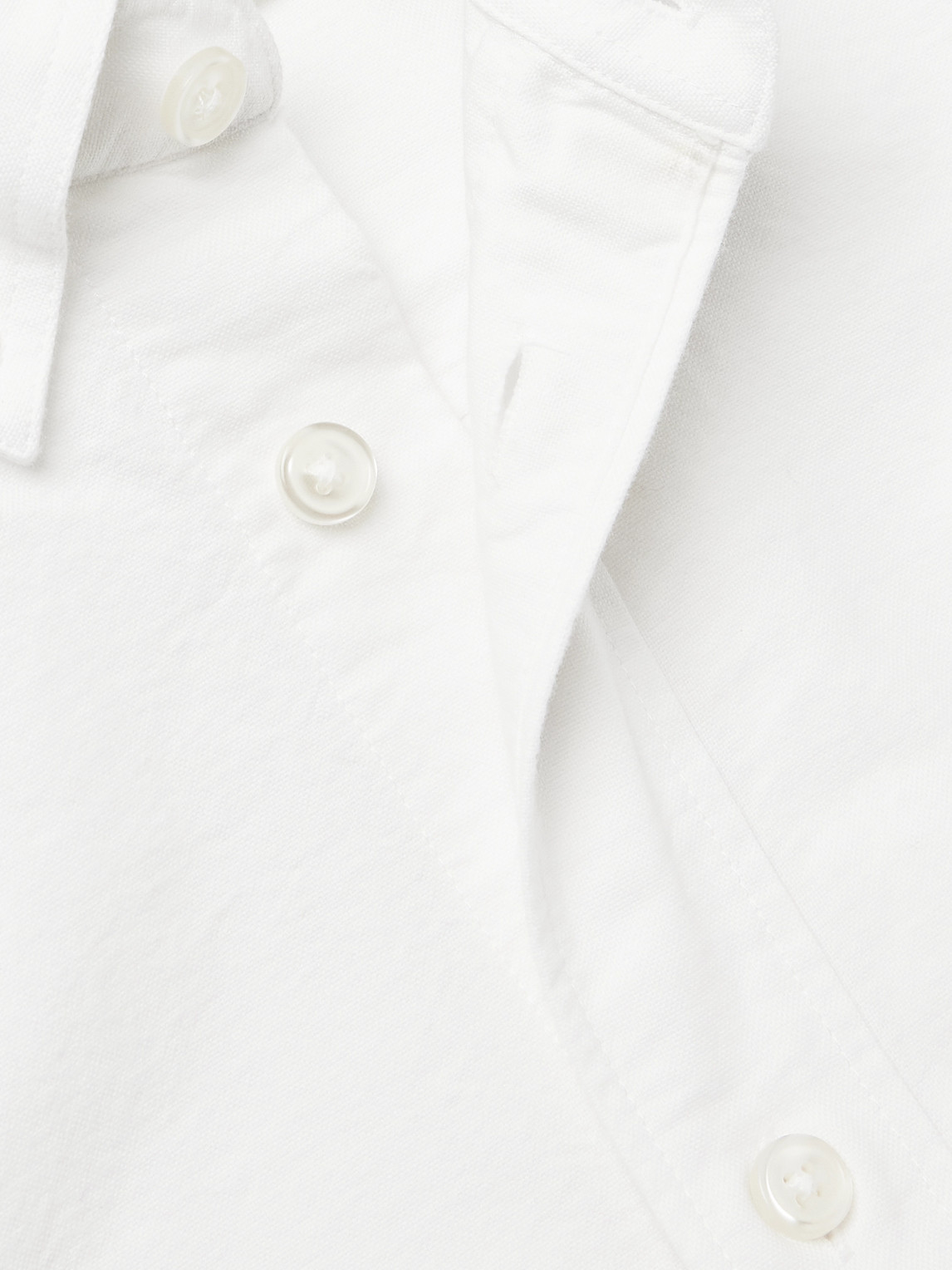 Nn07 Colby 5910 Button-down Collar Logo-embroidered Organic Cotton Shirt In White