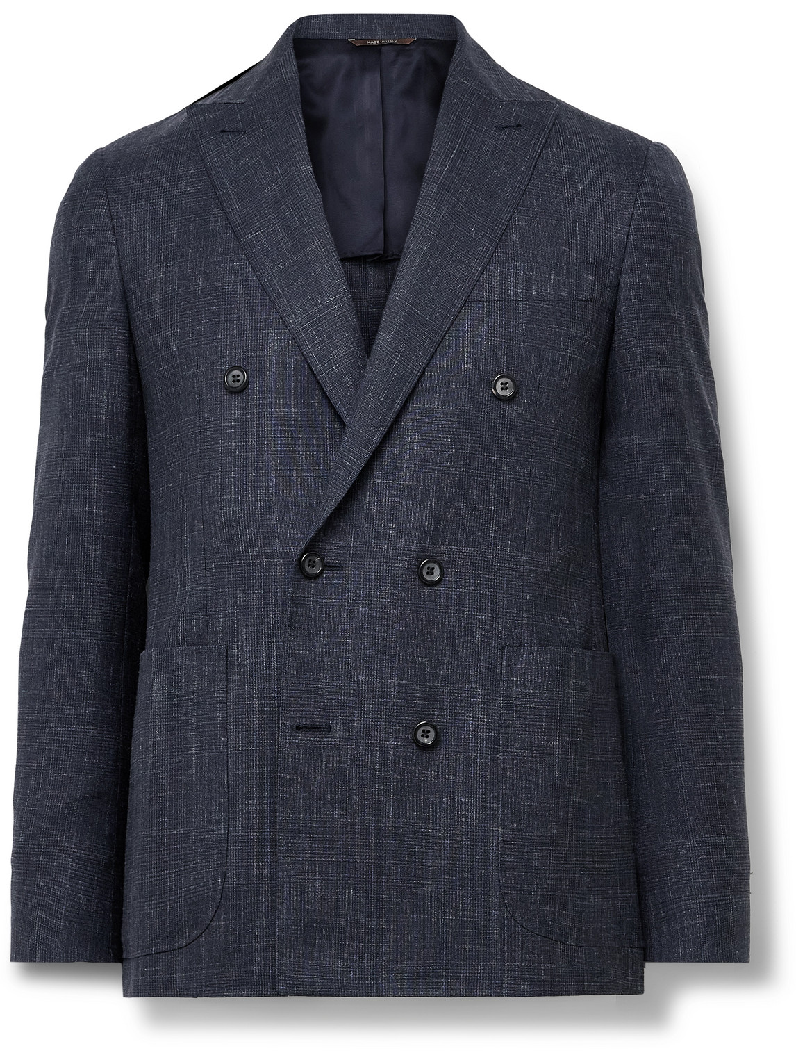 Canali | Navy | Double-Breasted Super 130s Wool Suit Jacket - Men