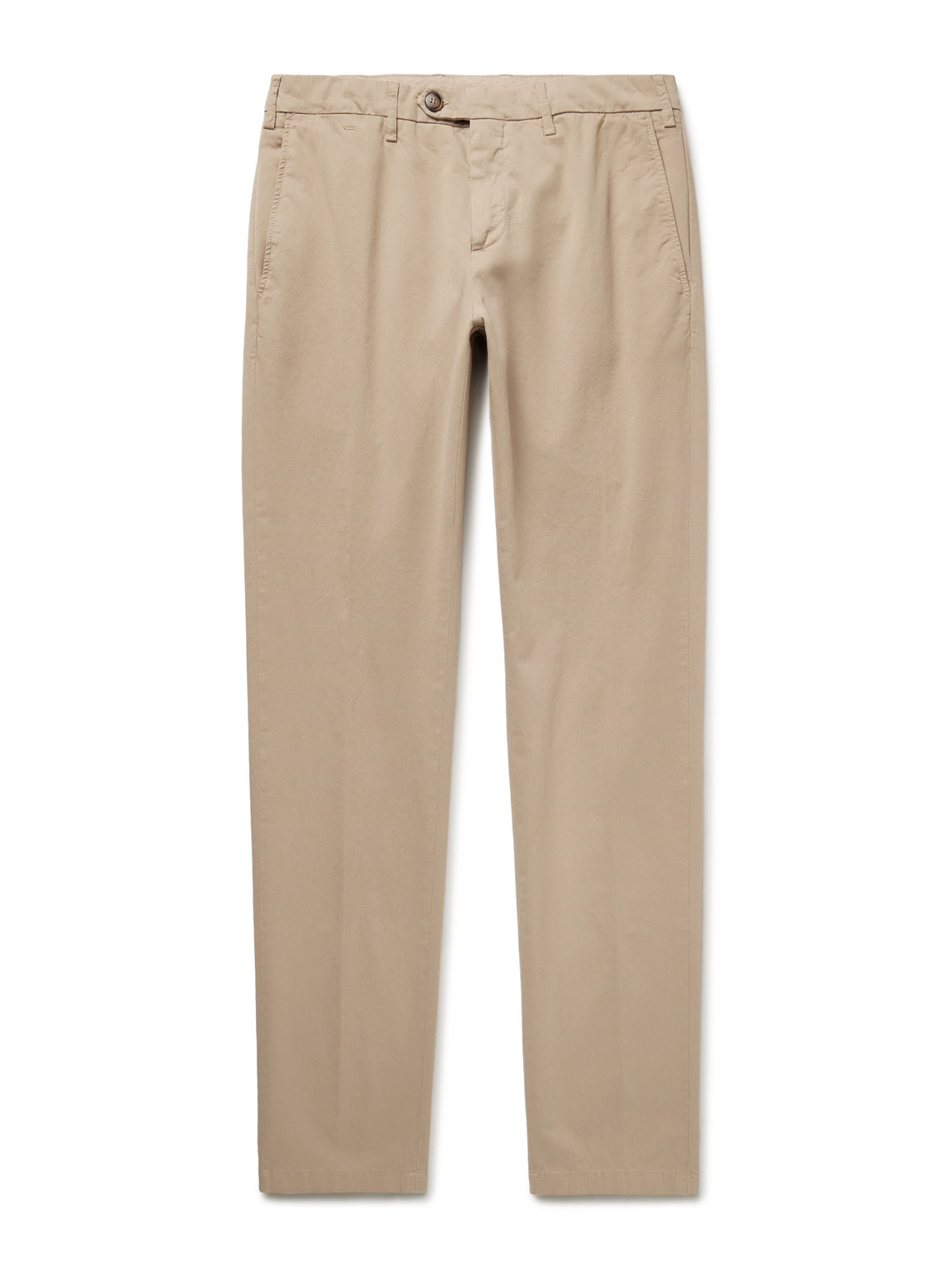 Slim-Fit Straight-Leg Cotton-Blend Twill Chinos