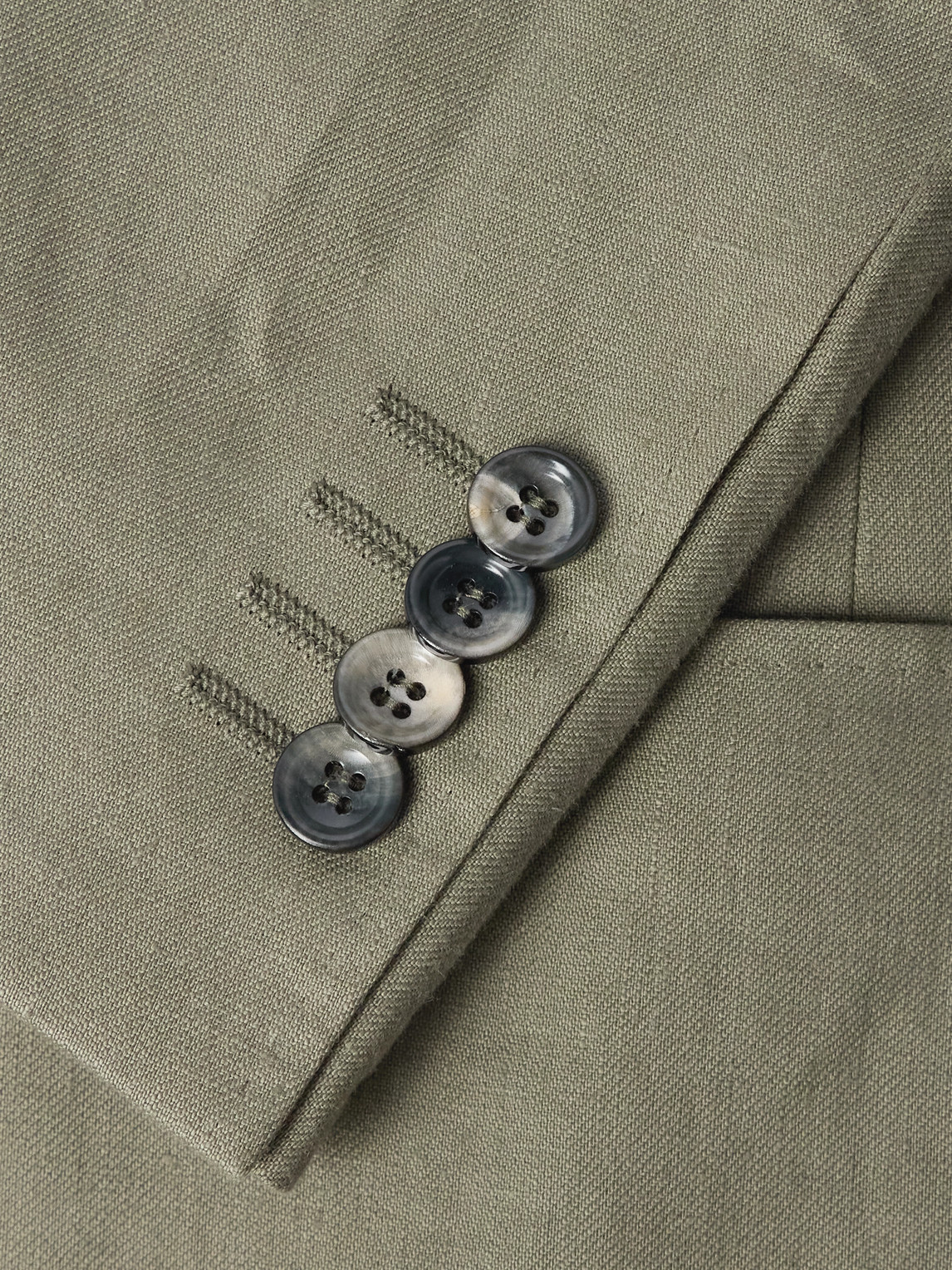Canali Linen Suit Jacket In Green