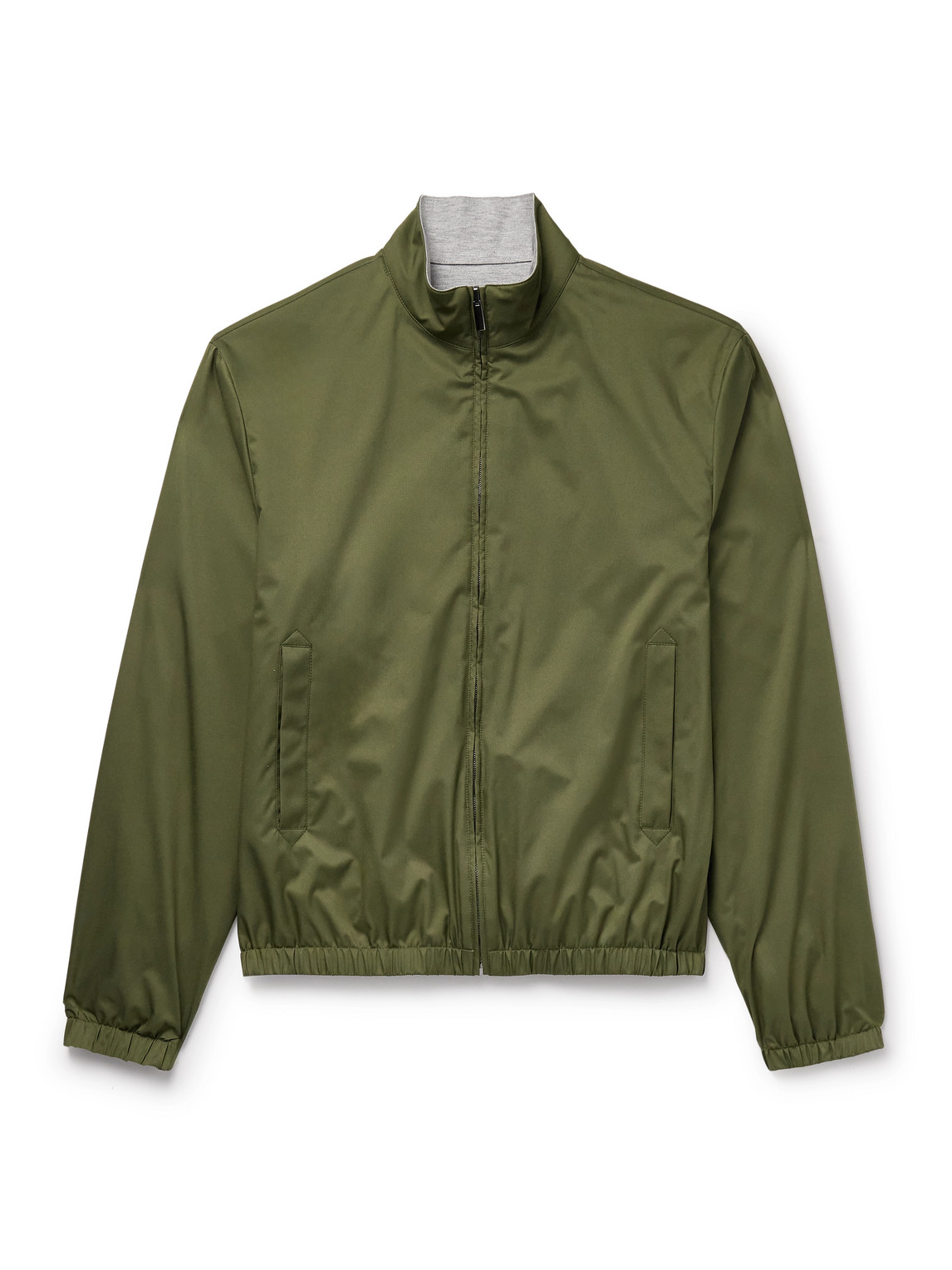 Canali Reversible Twill and Jersey Blouson Jacket - Men