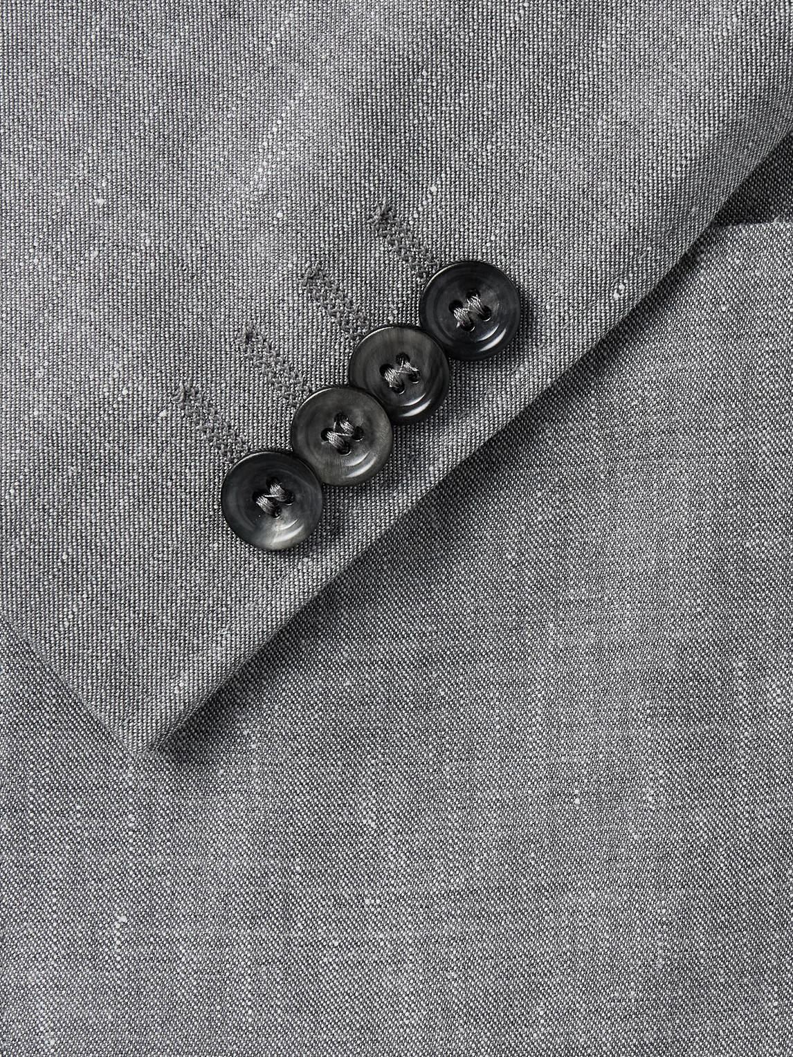 Canali Kei Slim-fit Linen And Wool-blend Suit Jacket In Gray
