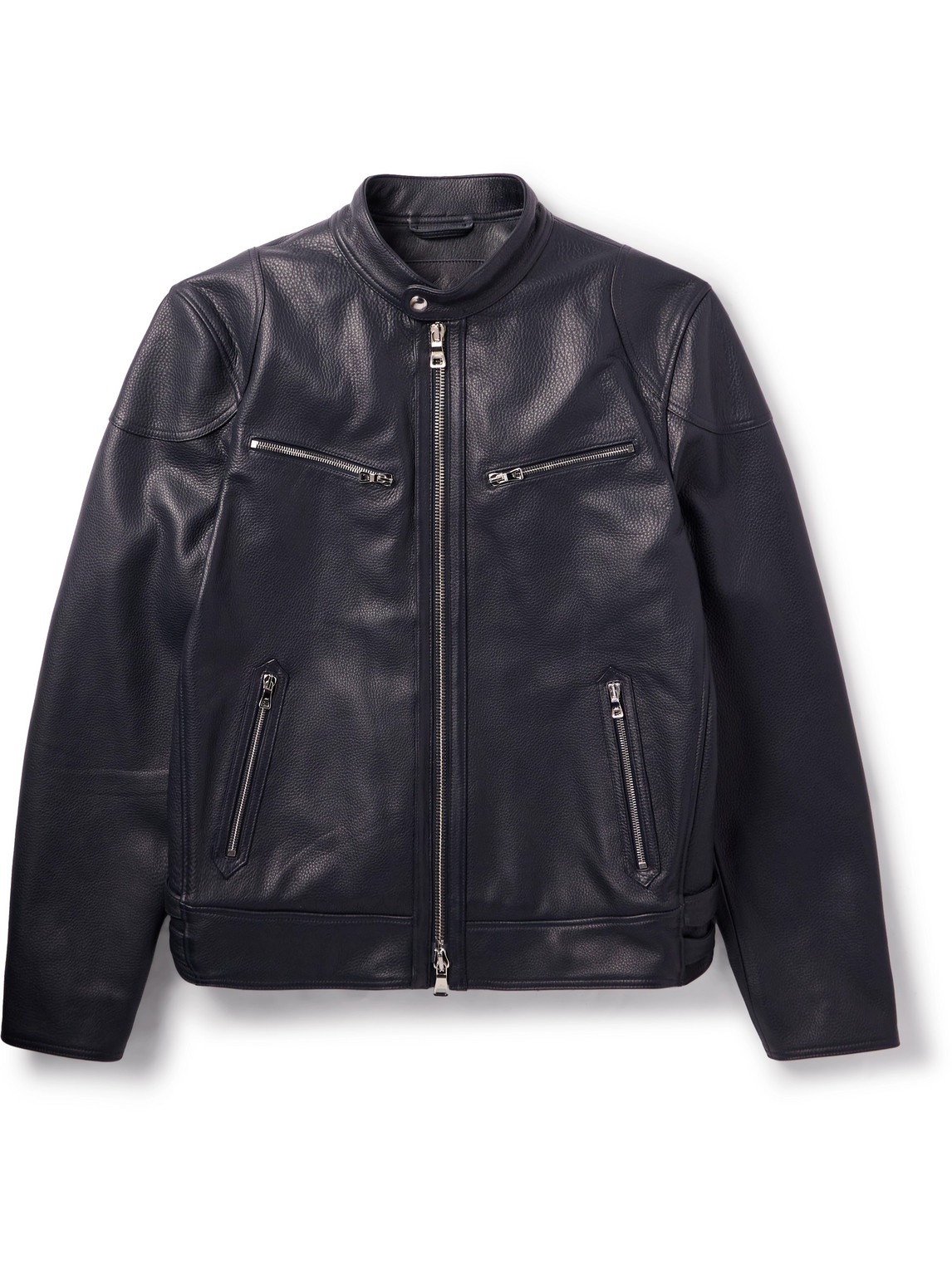 Slim-Fit Full-Grain Leather Jacket