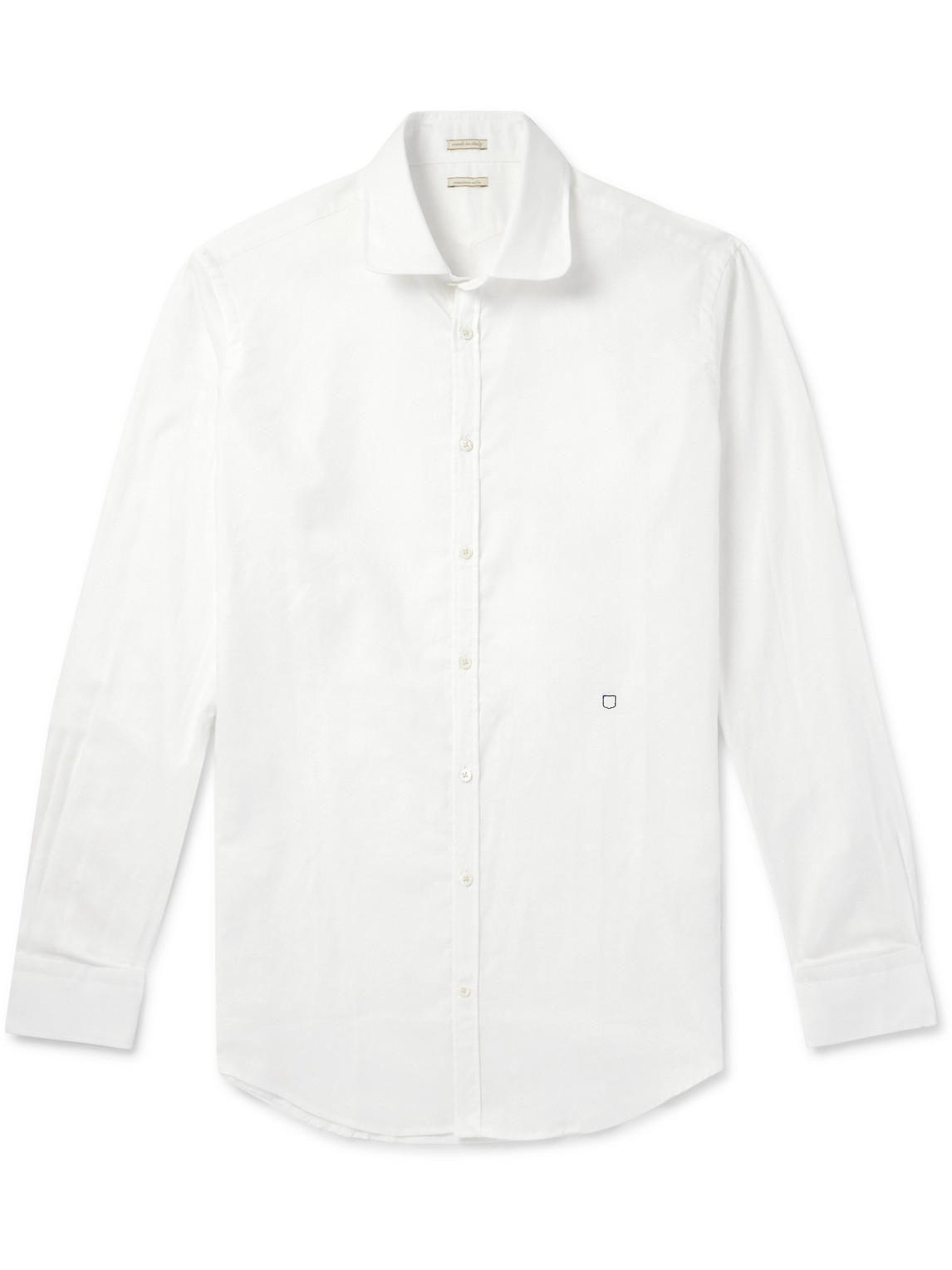 Cutaway-Collar Linen and Cotton-Blend Shirt