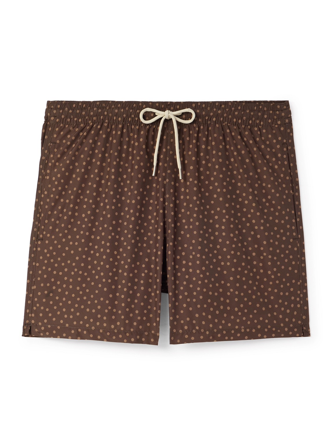 Kite Straight-Leg Mid-Length Polka-Dot Swim Shorts