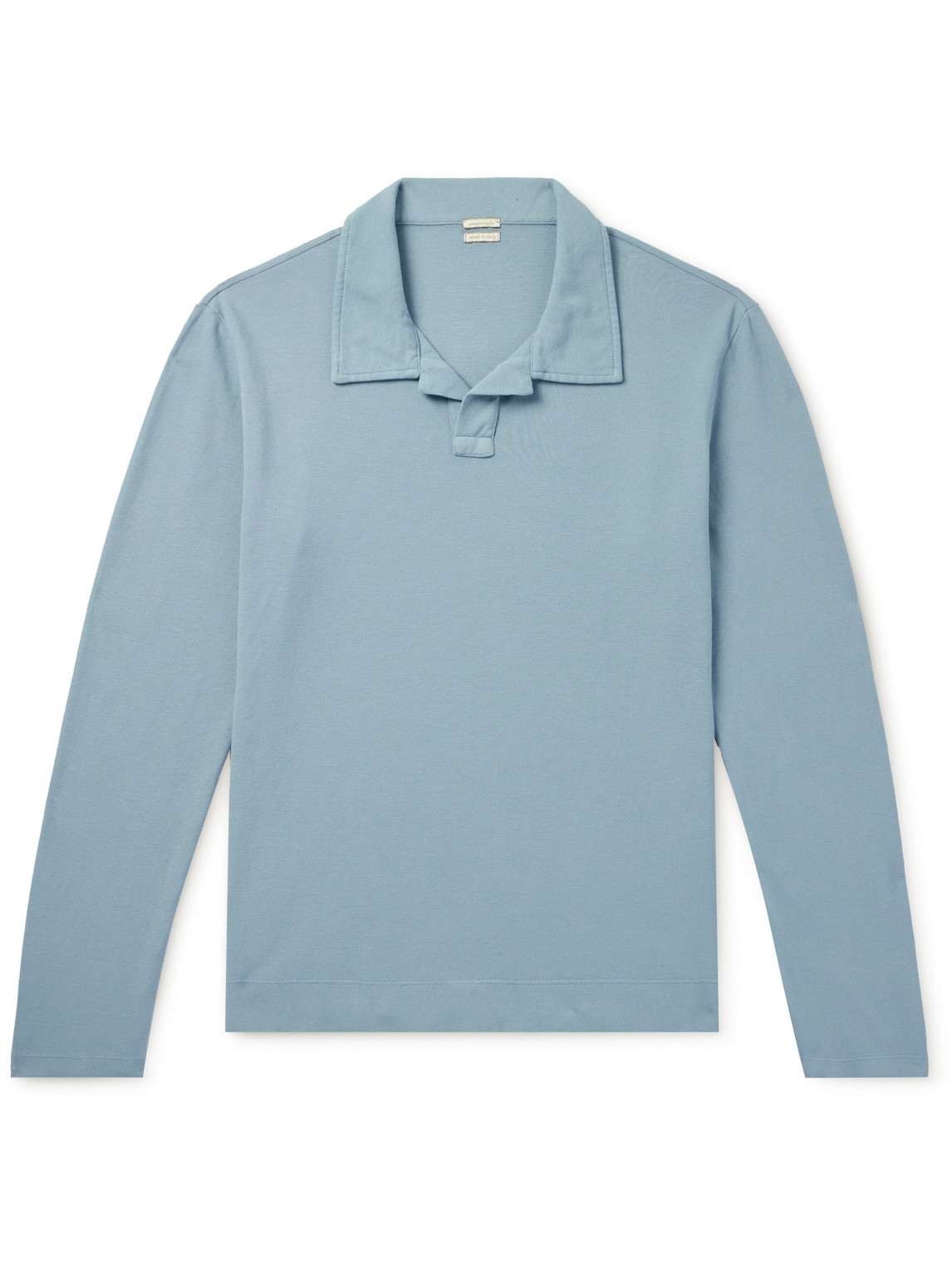 Rico Cotton and Cashmere-Blend Piqué Polo Shirt