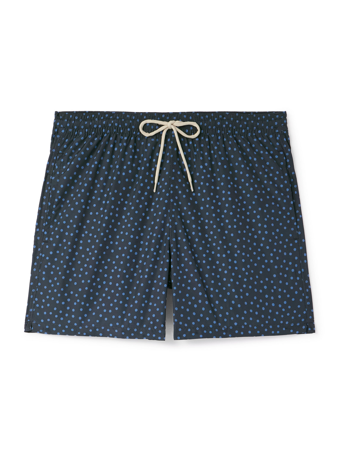 Kite Straight-Leg Mid-Length Polka-Dot Swim Shorts