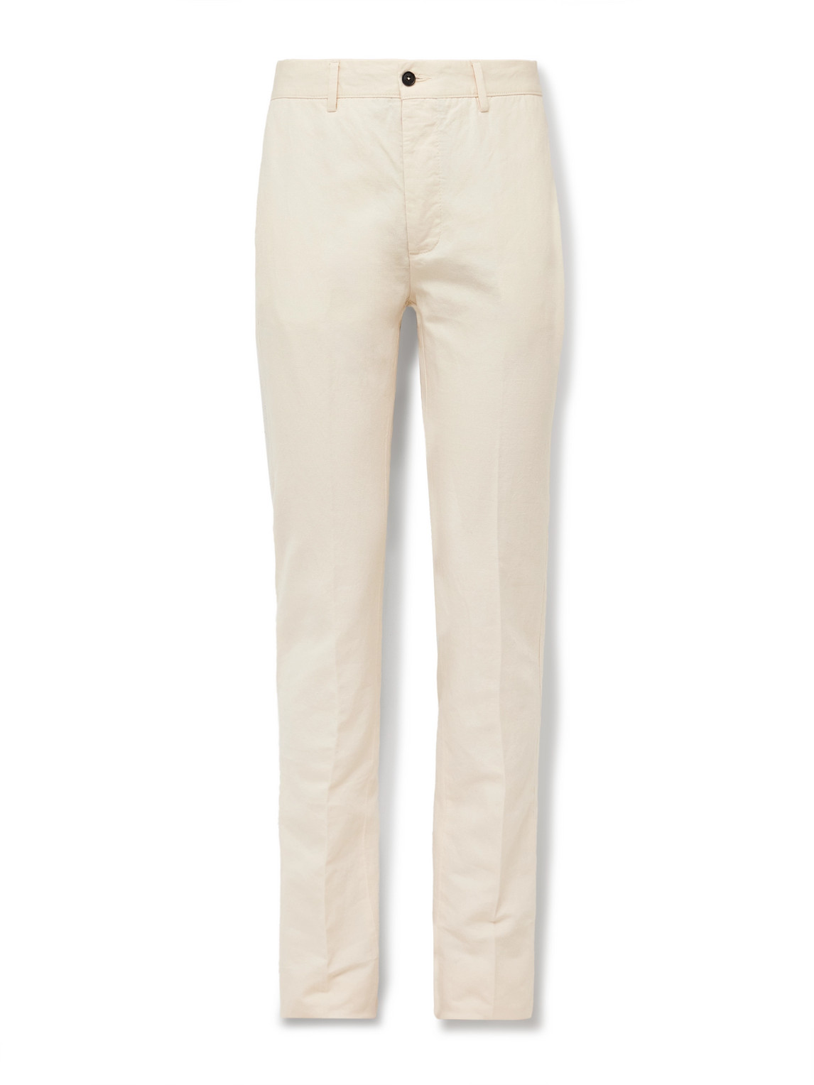 Mauko Slim-Fit Straight-Leg Cotton and Linen-Blend Twill Suit Trousers