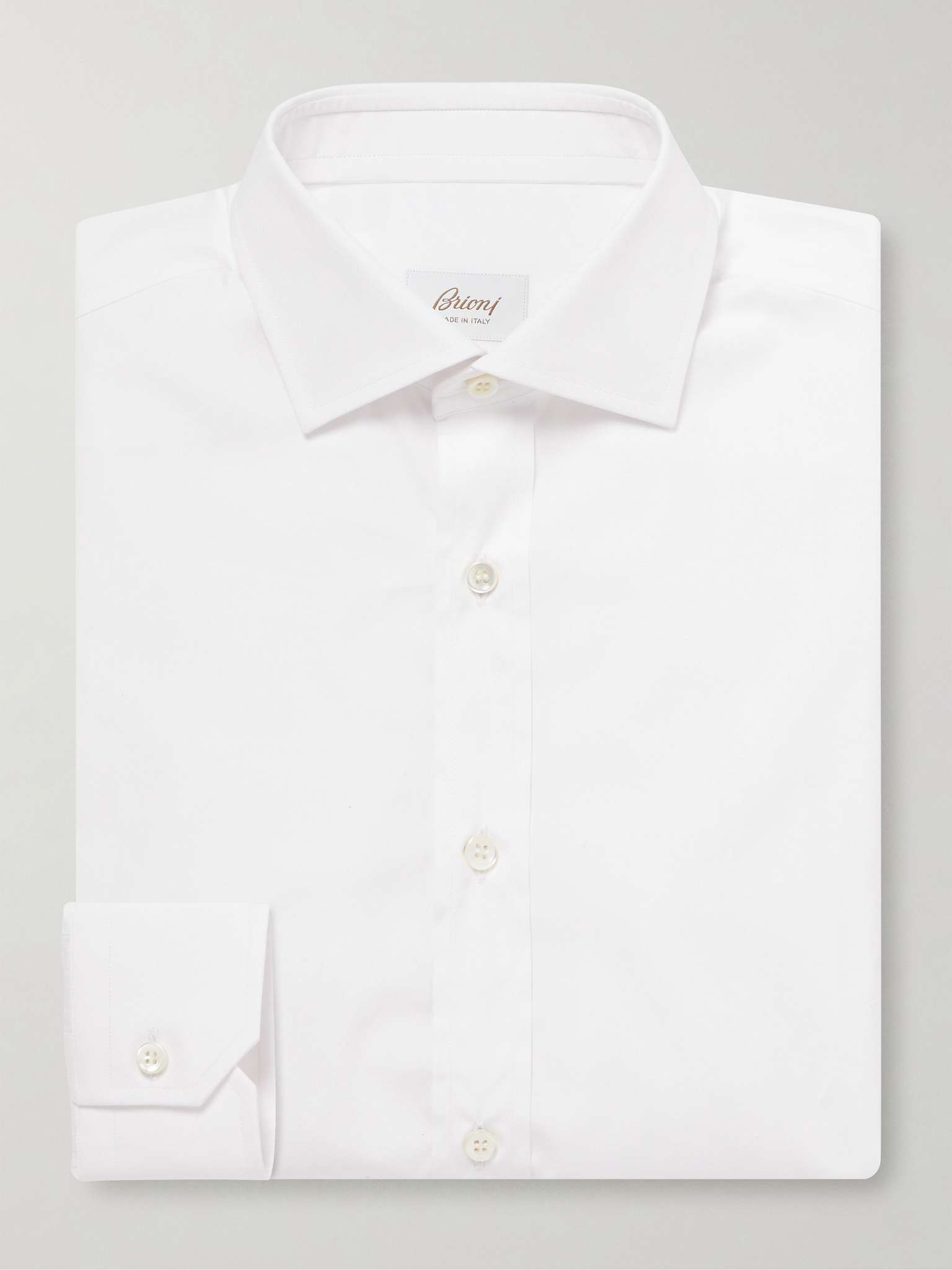 BRIONI Trevi Cutaway-Collar Cotton Shirt