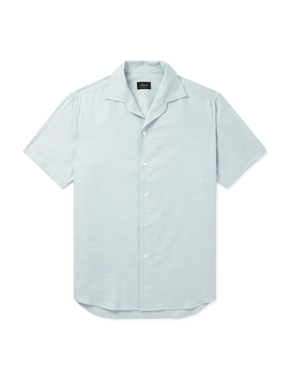Brioni Camp-Collar Cotton Shirten