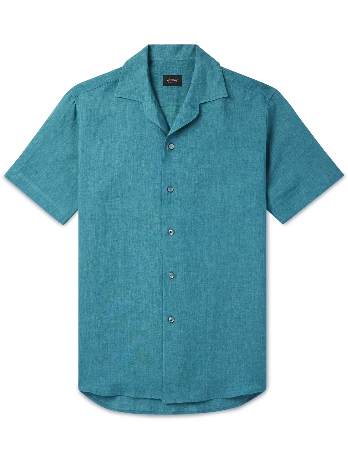 Capri Camp-Collar Linen Shirt