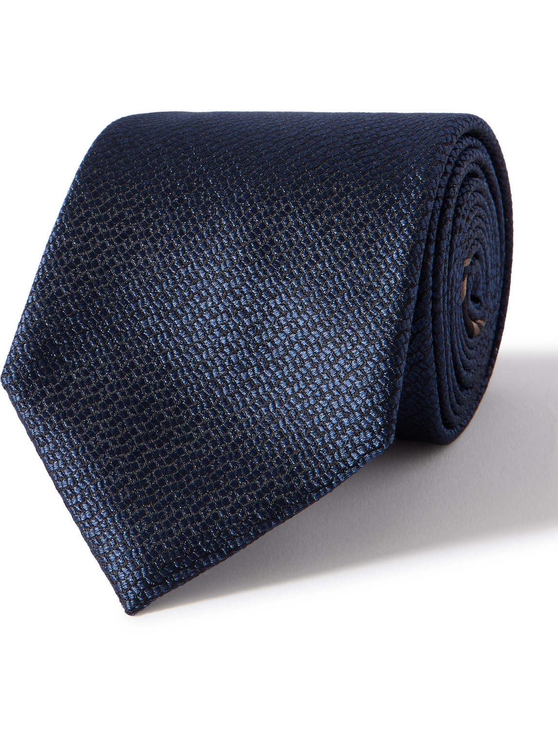 Brioni 8cm Silk-jacquard Tie In Blue