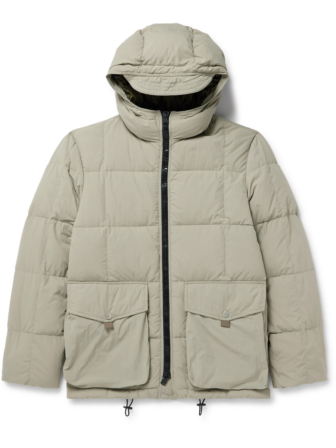 Valstar Ernest Quilted Shell Hooded Down Jacket In Neutrals
