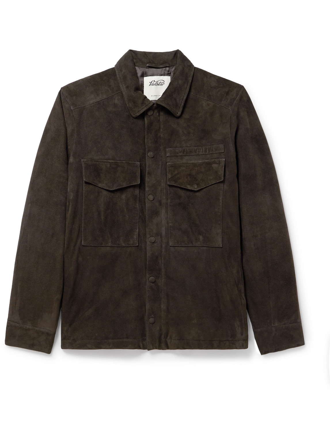 Valstar Robert Padded Suede Jacket In Brown