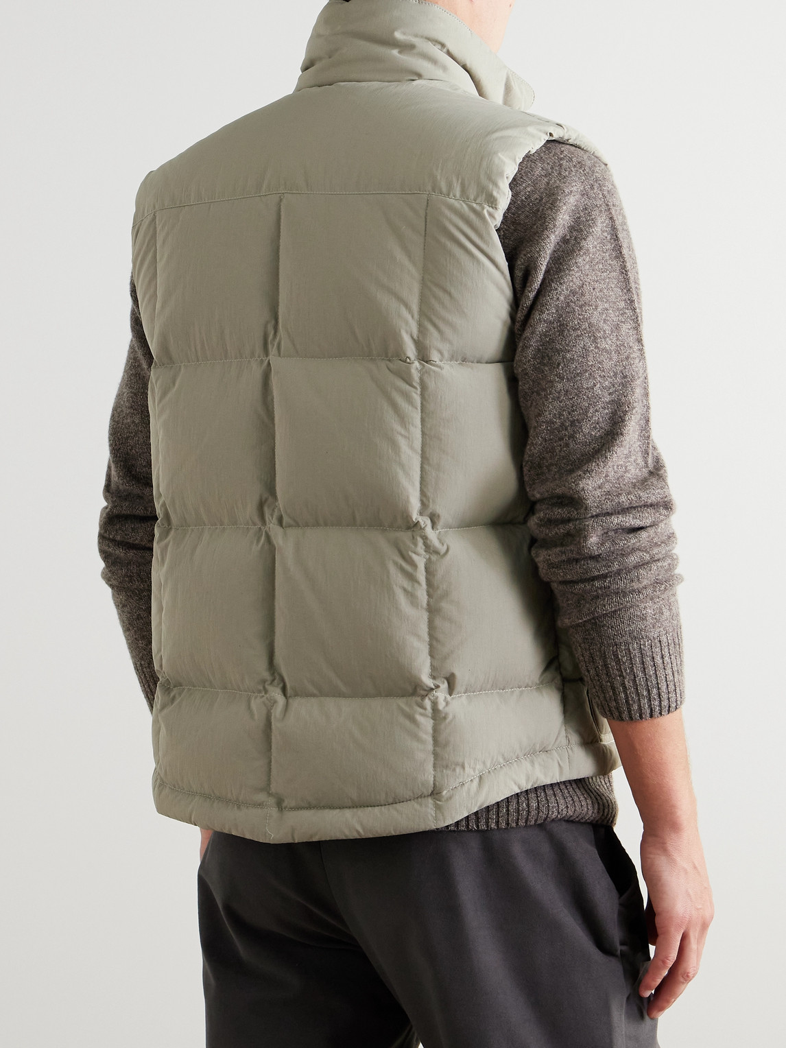 Shop Valstar Oliver Quilted Shell Down Gilet In Gray