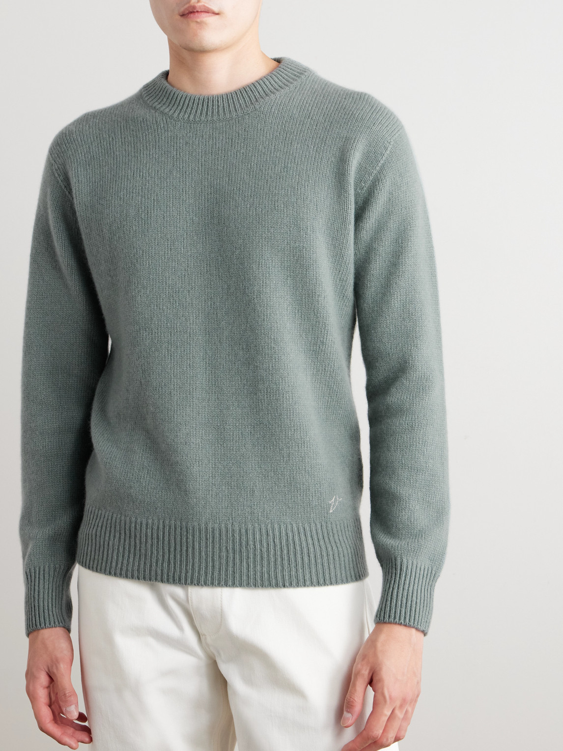 VALSTAR LOGO-EMBROIDERED CASHMERE SWEATER