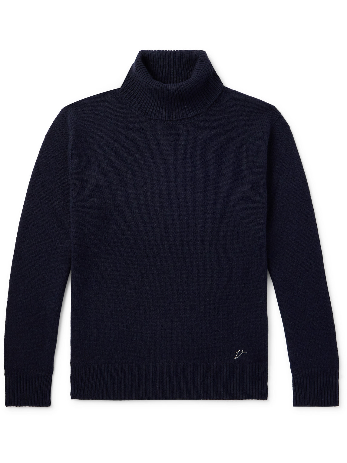 Valstar Logo-embroidered Cashmere Rollneck Sweater In Blue