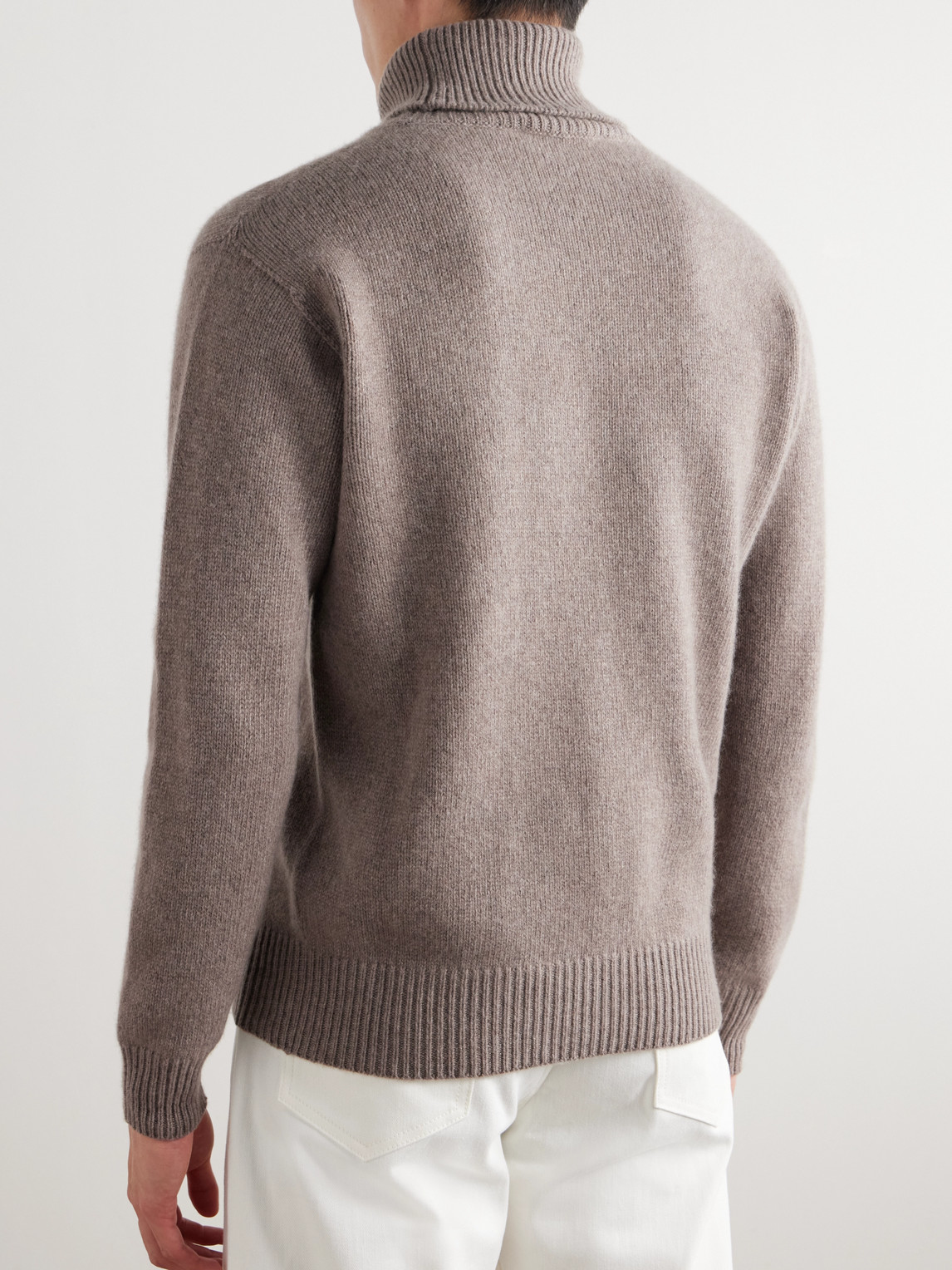 VALSTAR LOGO-EMBROIDERED CASHMERE ROLLNECK SWEATER