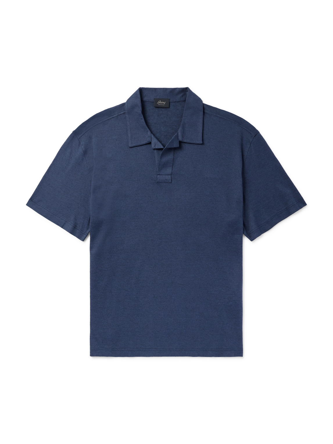 Brioni Linen, Cotton and Silk-Blend Polo Shirt - Men