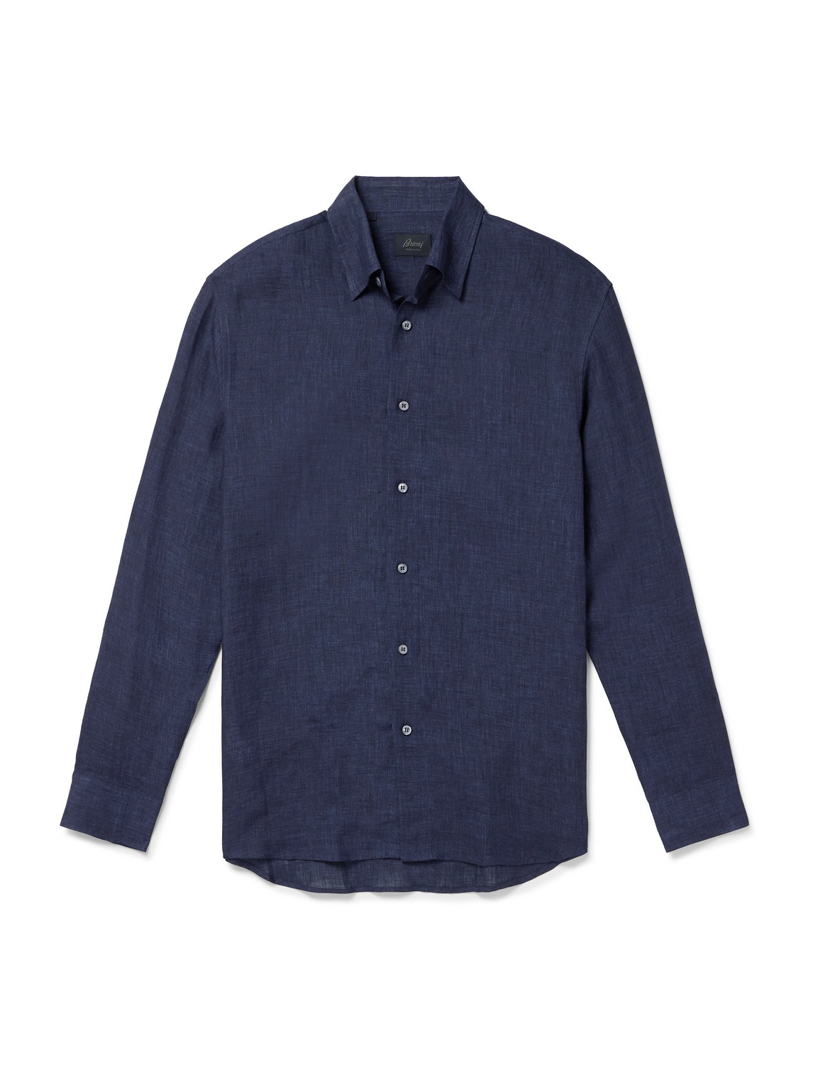Brioni Button-Down Collar Linen hirt - Men