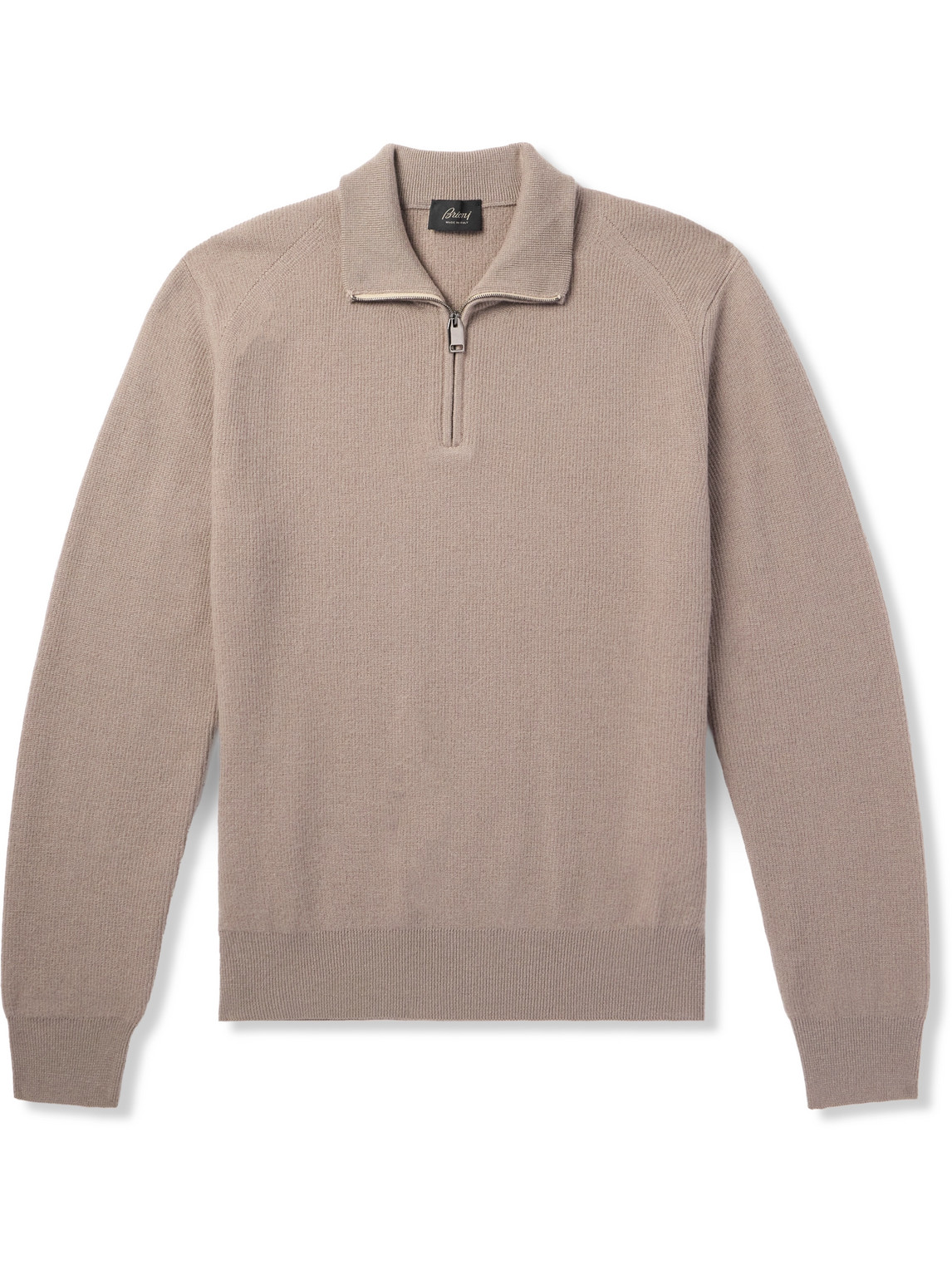 Brioni Cashmere and Wool-Blend Half-Zip Sweater - Men