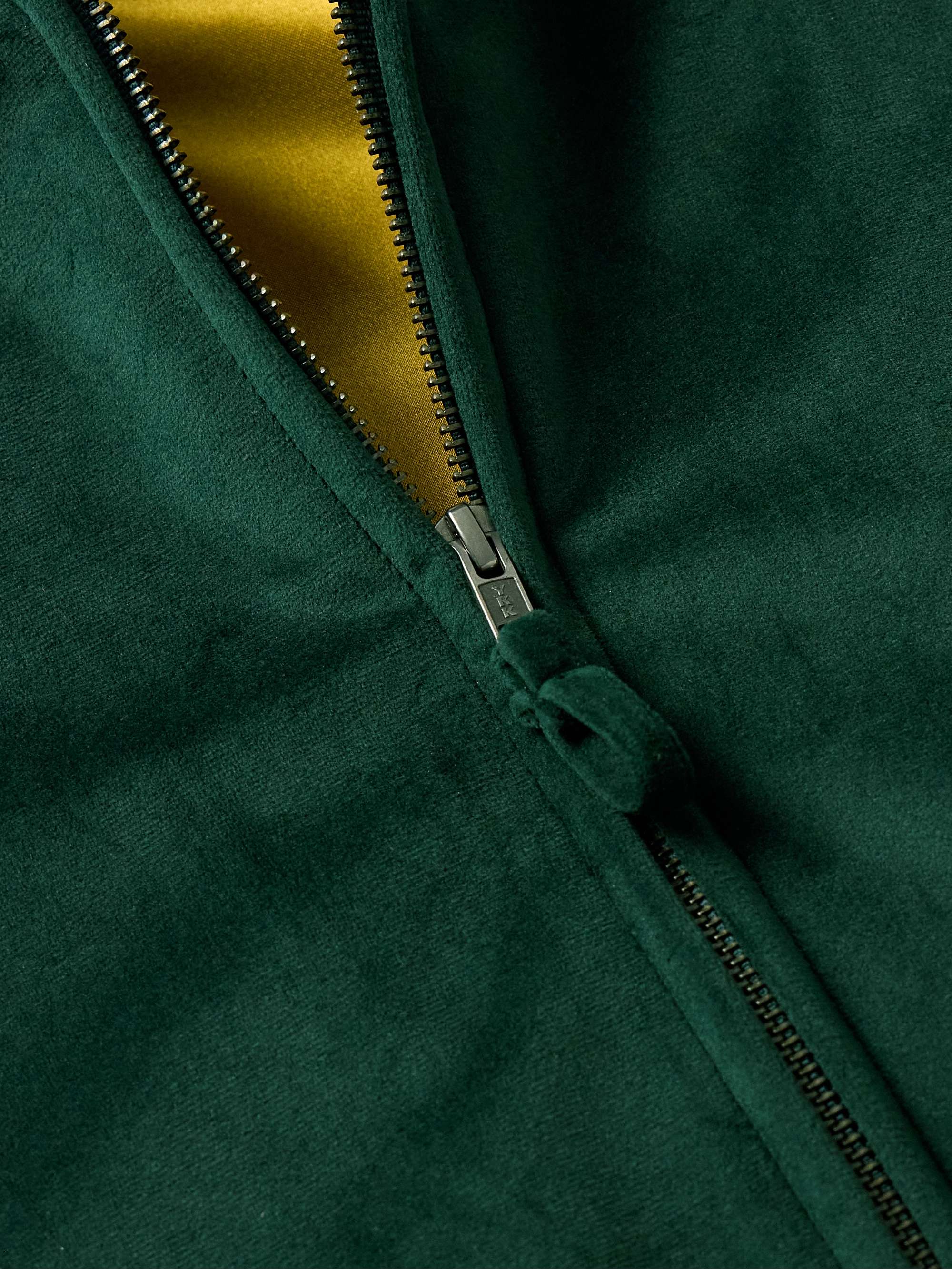 GOLDEN BEAR Sukajan Leather-Trimmed Satin Bomber Jacket