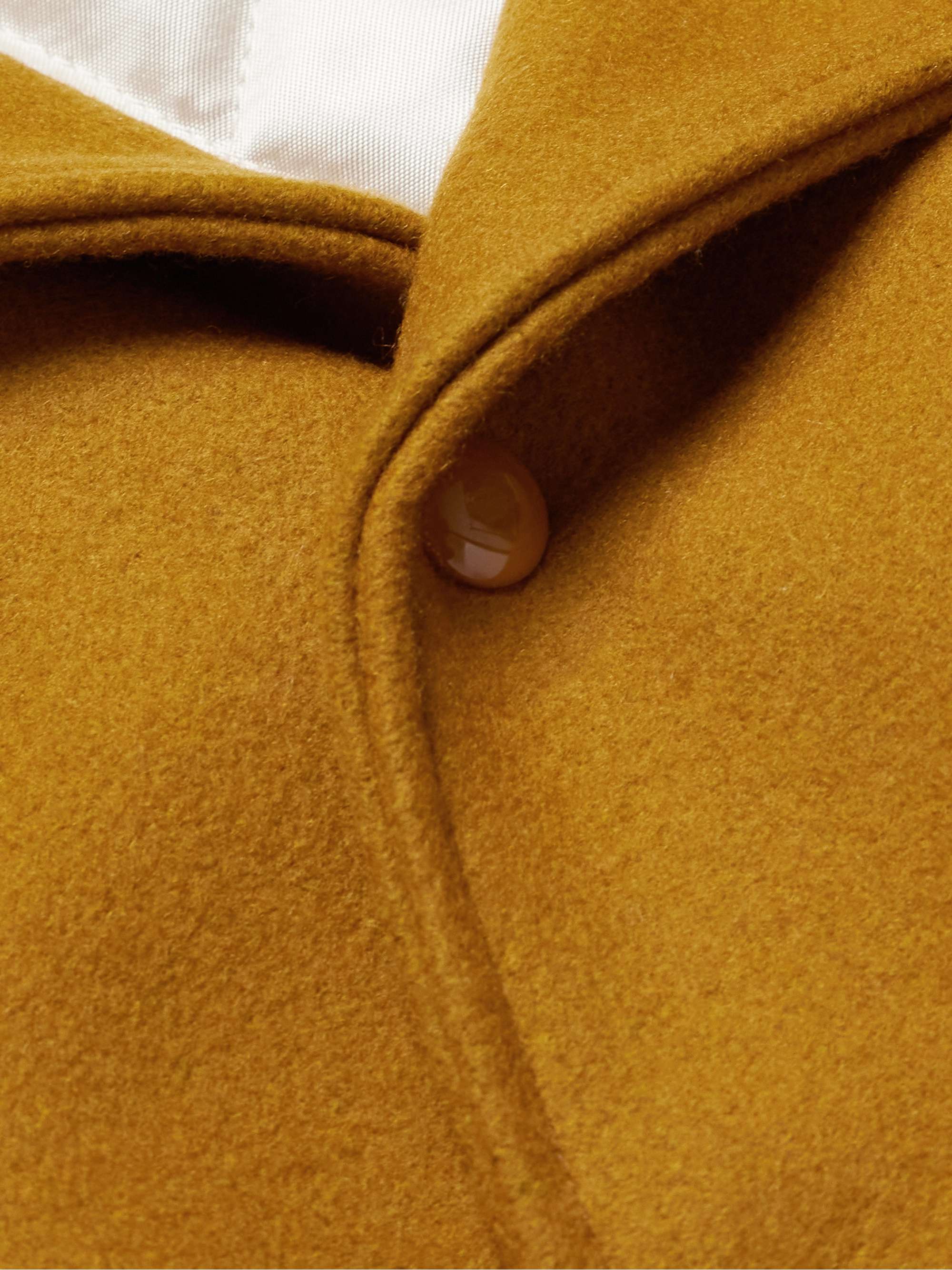GOLDEN BEAR The Albany Wool-Blend and Leather Bomber Jacket