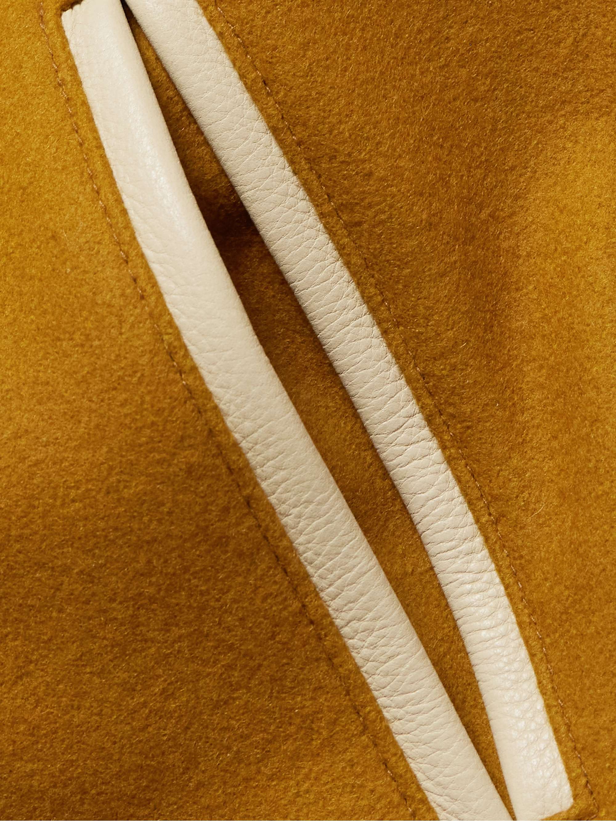 GOLDEN BEAR The Albany Wool-Blend and Leather Bomber Jacket