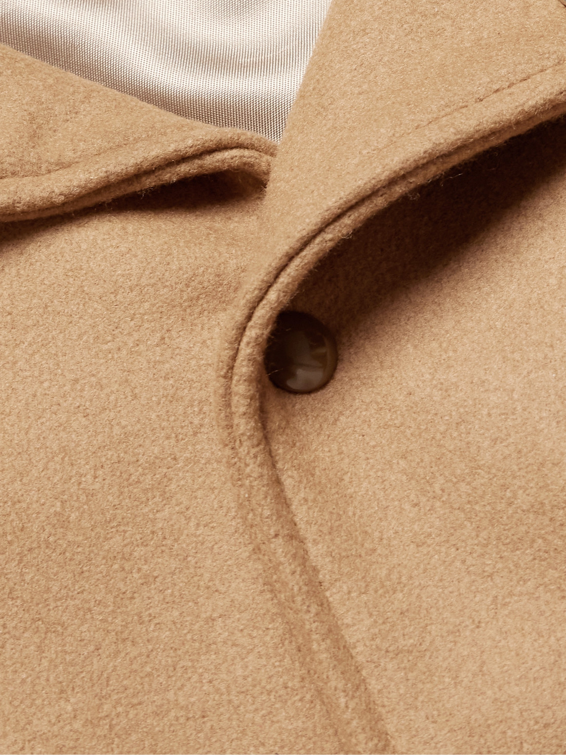 GOLDEN BEAR THE HAYES LEATHER-PANELLED WOOL-BLEND VARSITY JACKET 