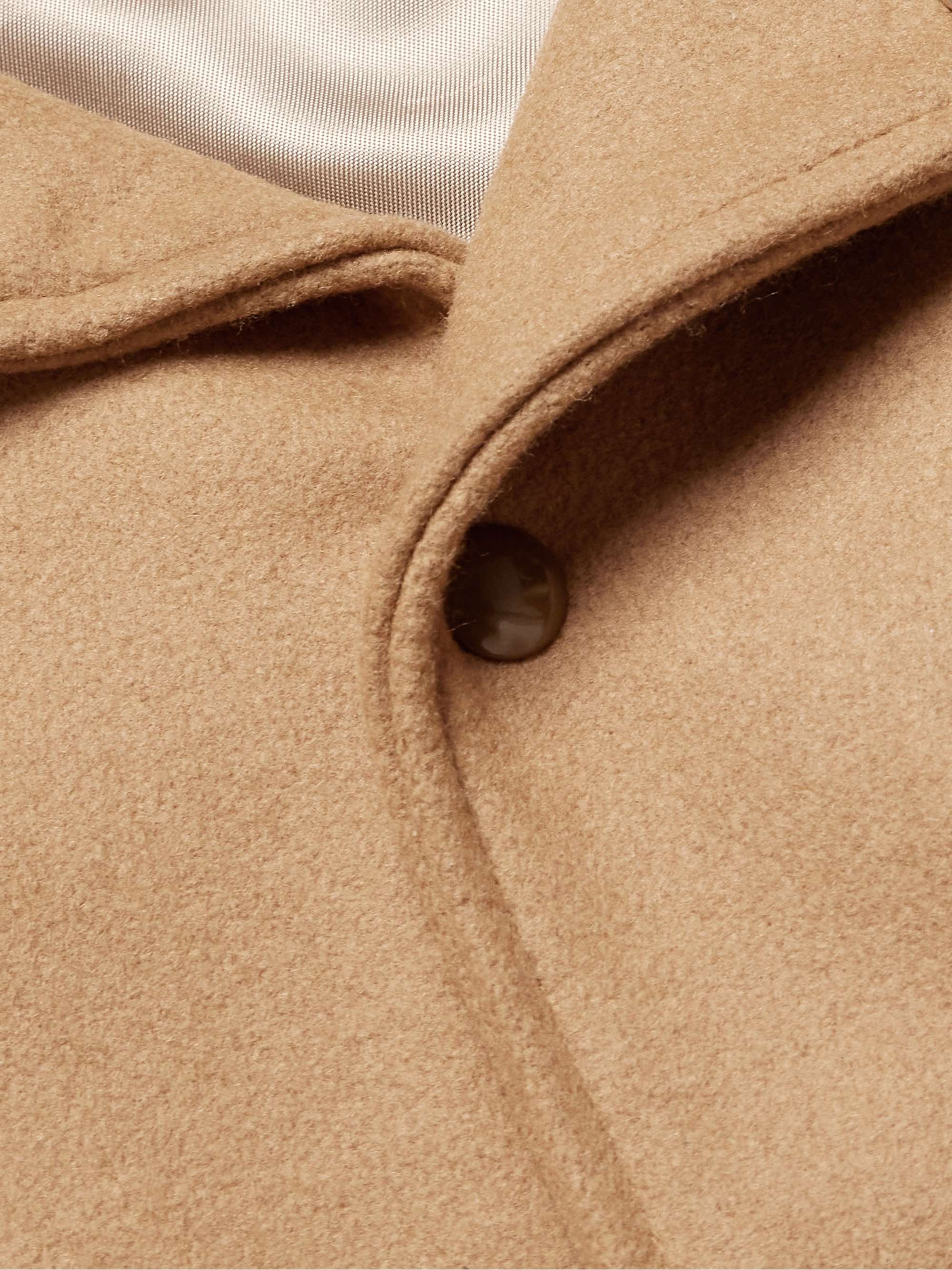 GOLDEN BEAR The Hayes Leather-Trimmed Wool-Blend Varsity Jacket