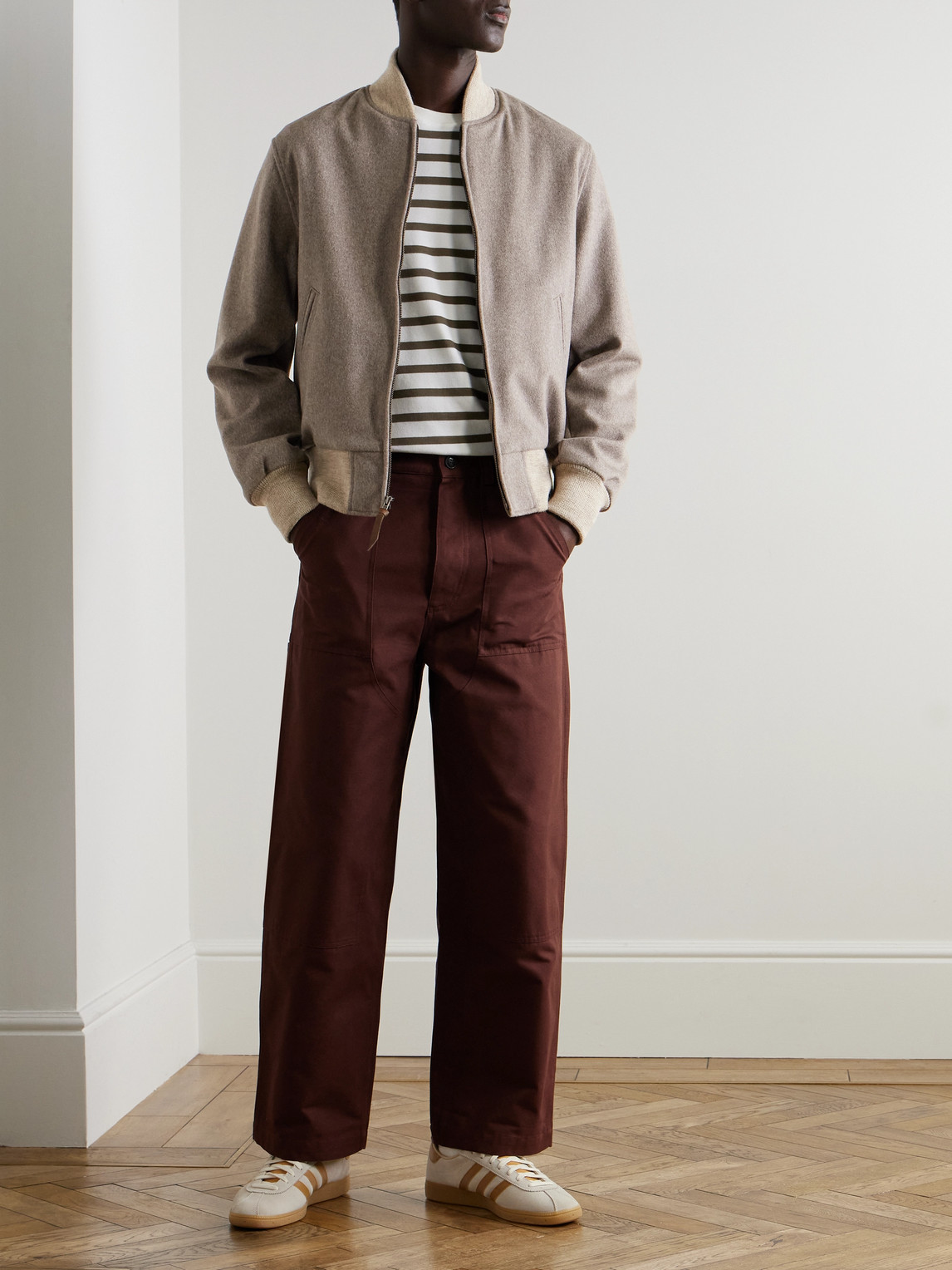GOLDEN BEAR THE JACKSON WOOL BOMBER JACKET