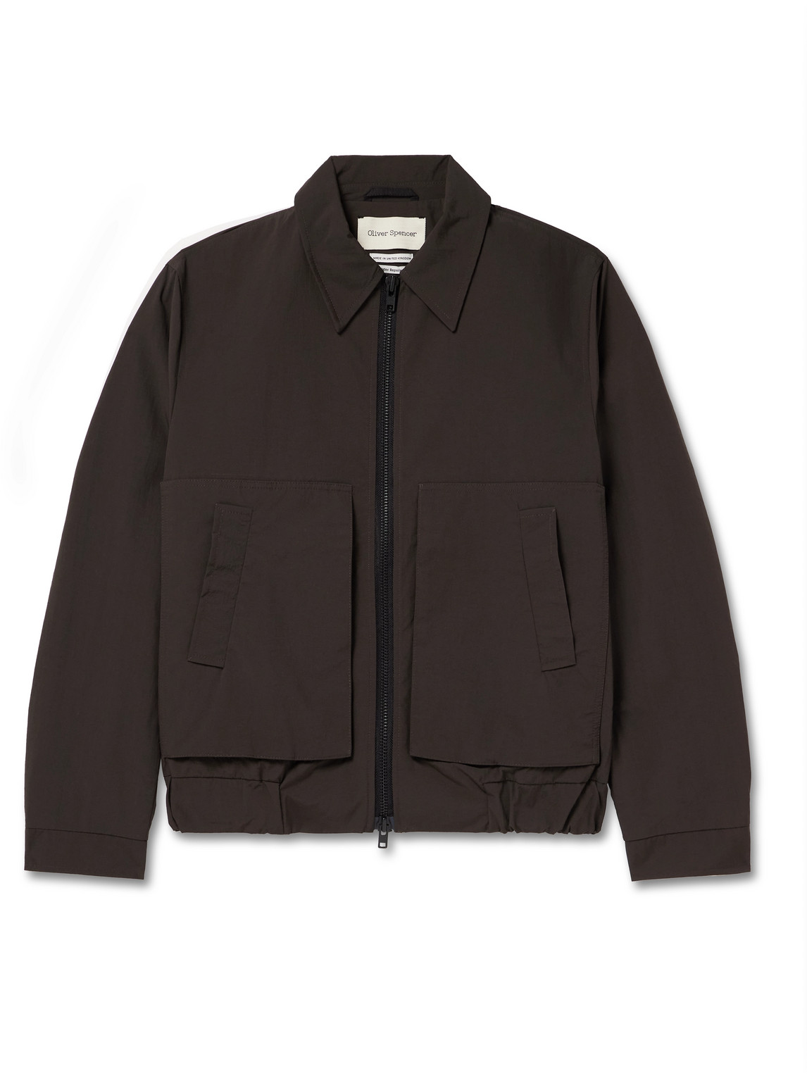 Oliver Spencer Arlington Recycled-shell Bomber Jacket In Brown