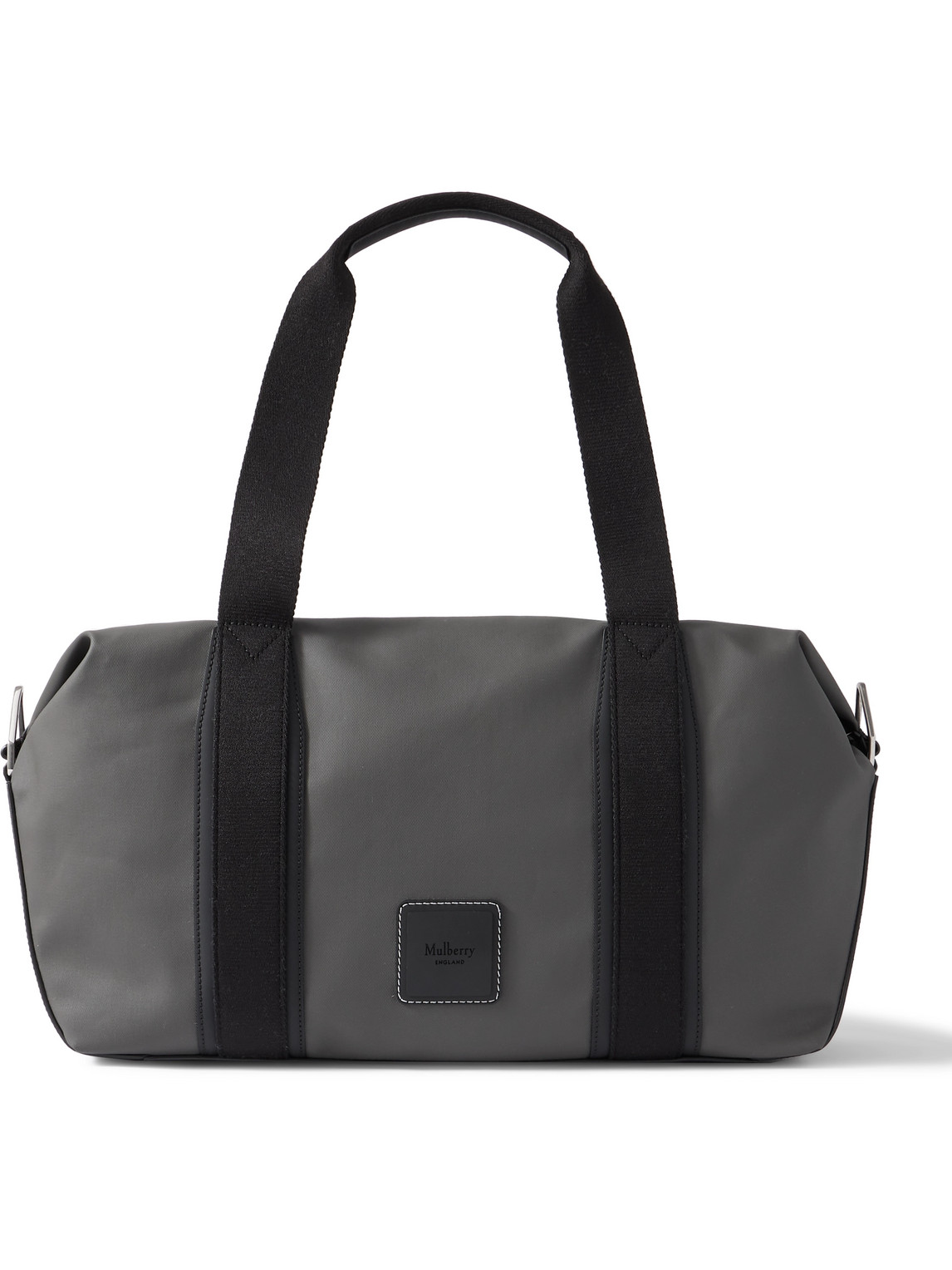 Mulberry Dalston Leather-trimmed Coated-canvas Holdall In Grey