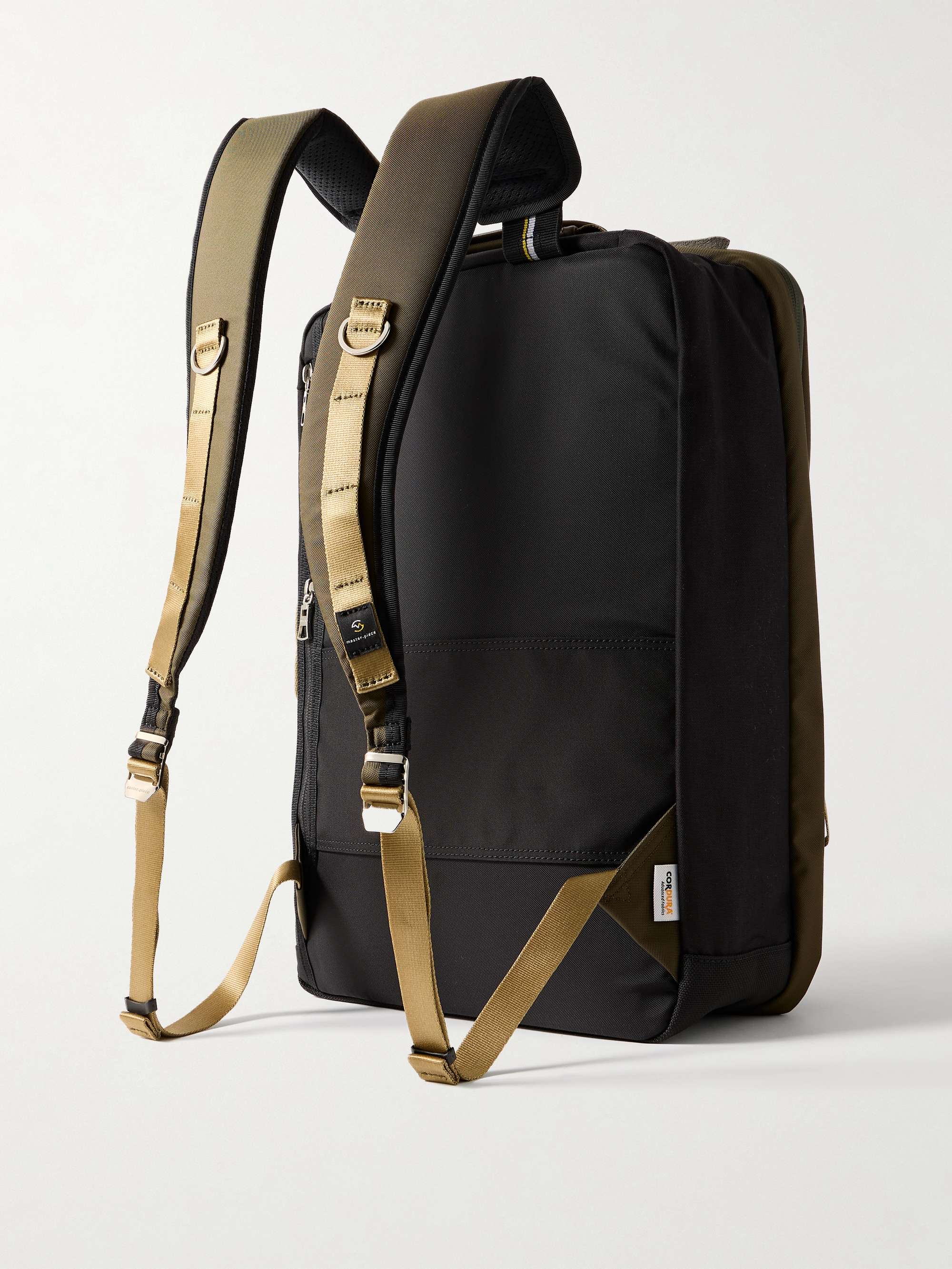 MASTER-PIECE Potential Leather and Webbing-Trimmed CORDURA® Backpack