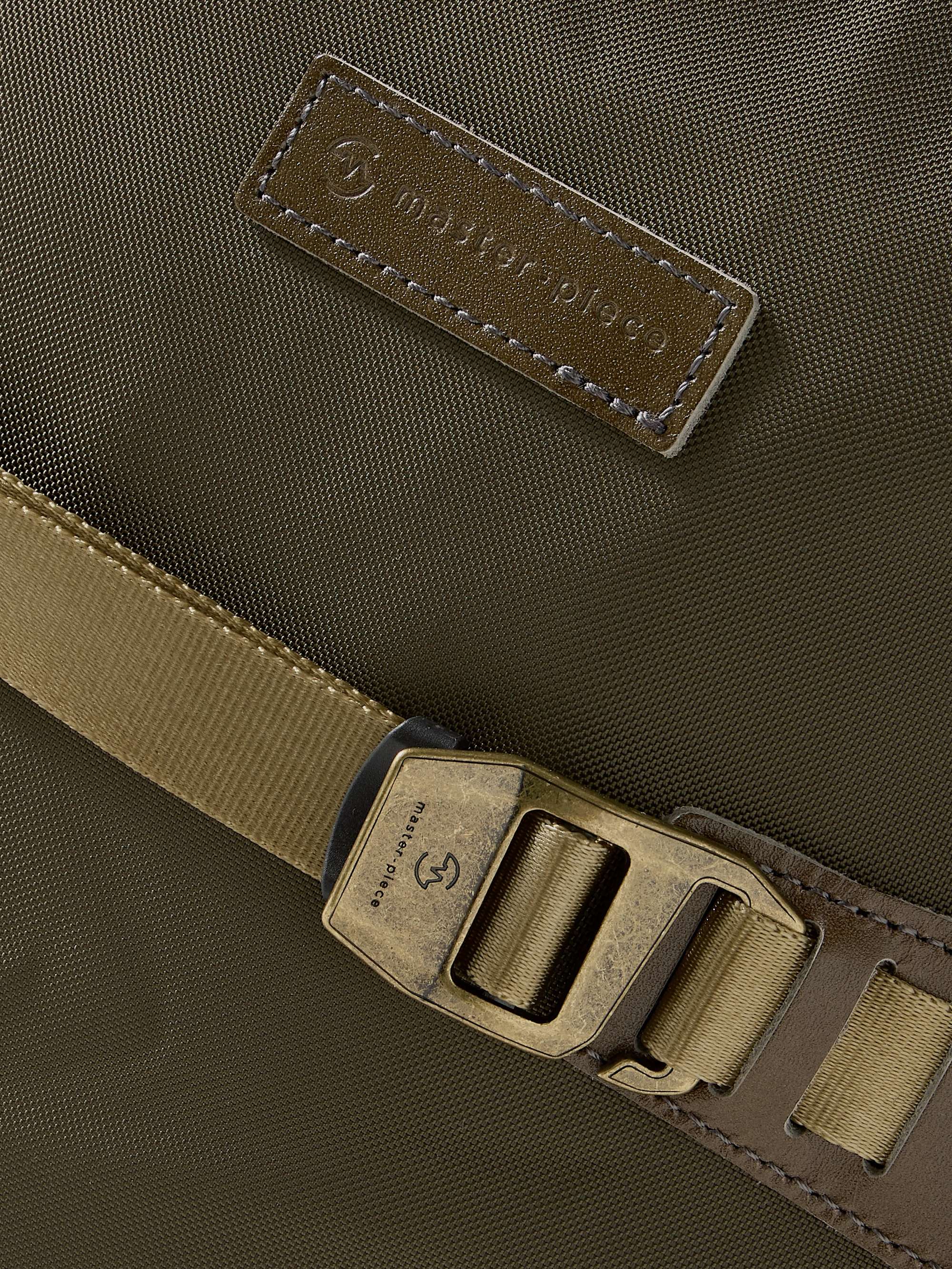 MASTER-PIECE Potential Leather and Webbing-Trimmed CORDURA® Backpack