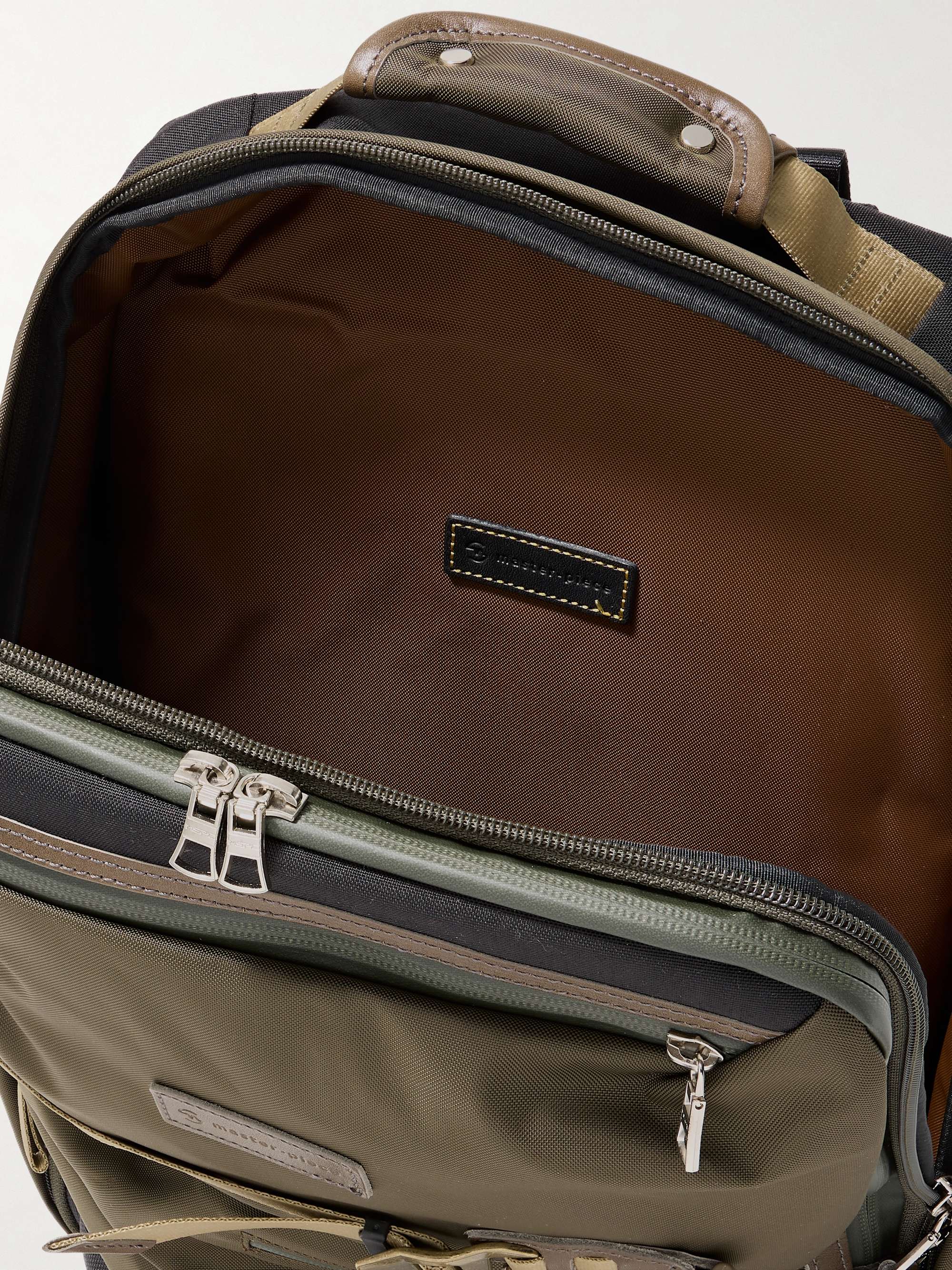MASTER-PIECE Potential Leather and Webbing-Trimmed CORDURA® Backpack