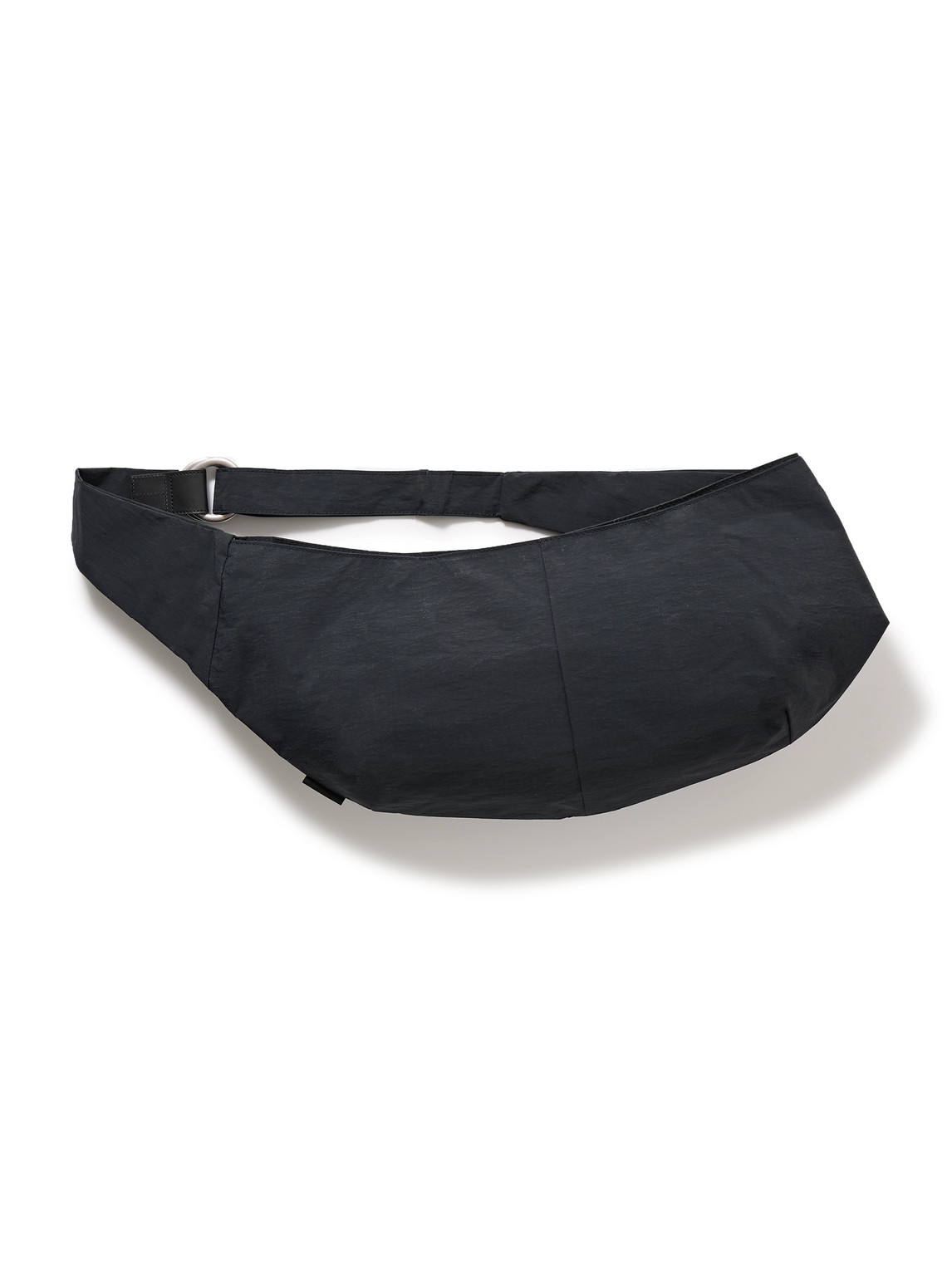 MASTER-PIECE SASH LEATHER-TRIMMED COATED-NYLON SLING BAG 