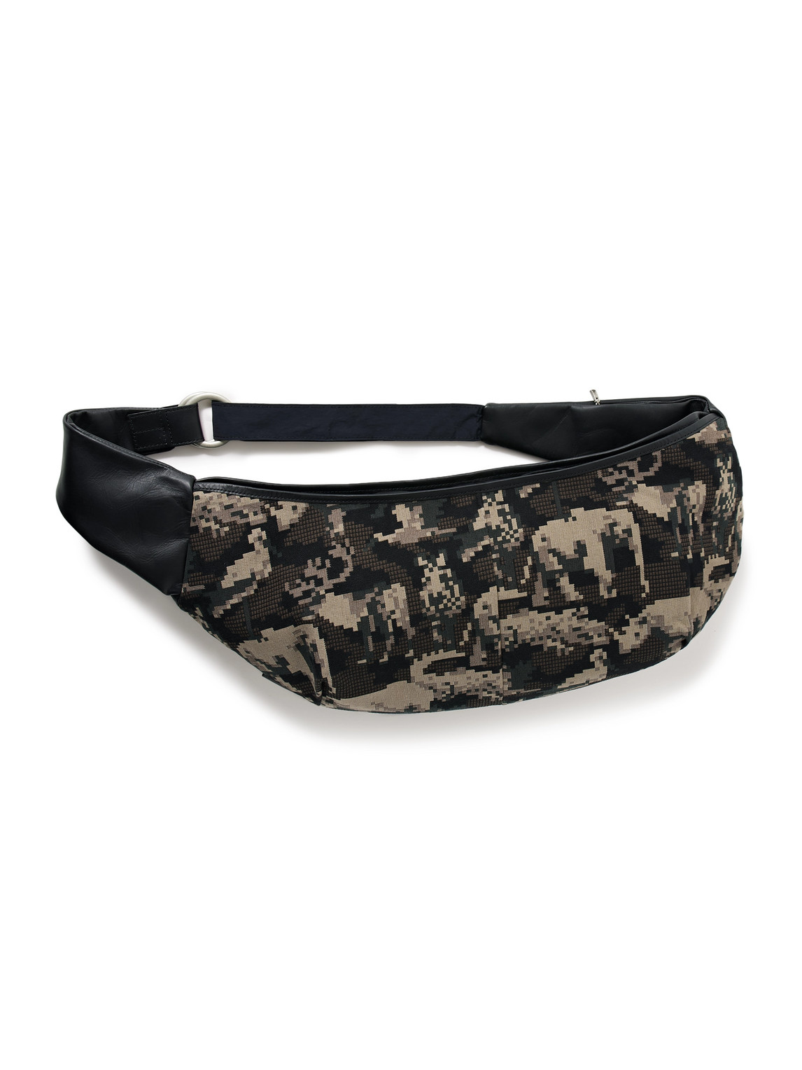 nowartt Digital Zoo Leather-Trimmed Jacquard Messenger Bag