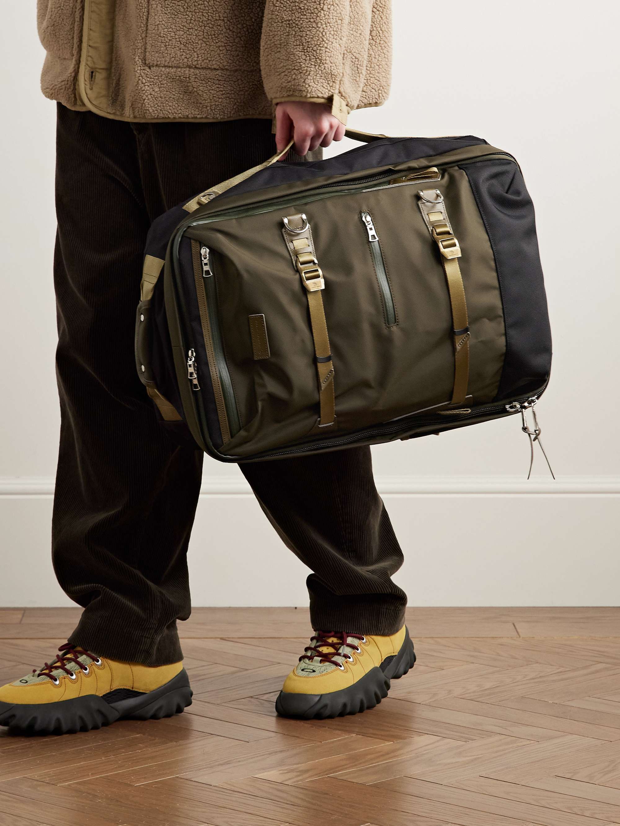 Green Potential 3Way Convertible Leather and Canvas-Trimmed